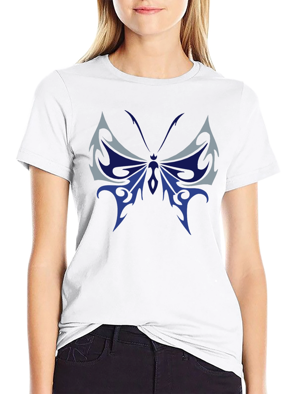 Butterfly Graphic Tee - Modern Design Soft Fabric
