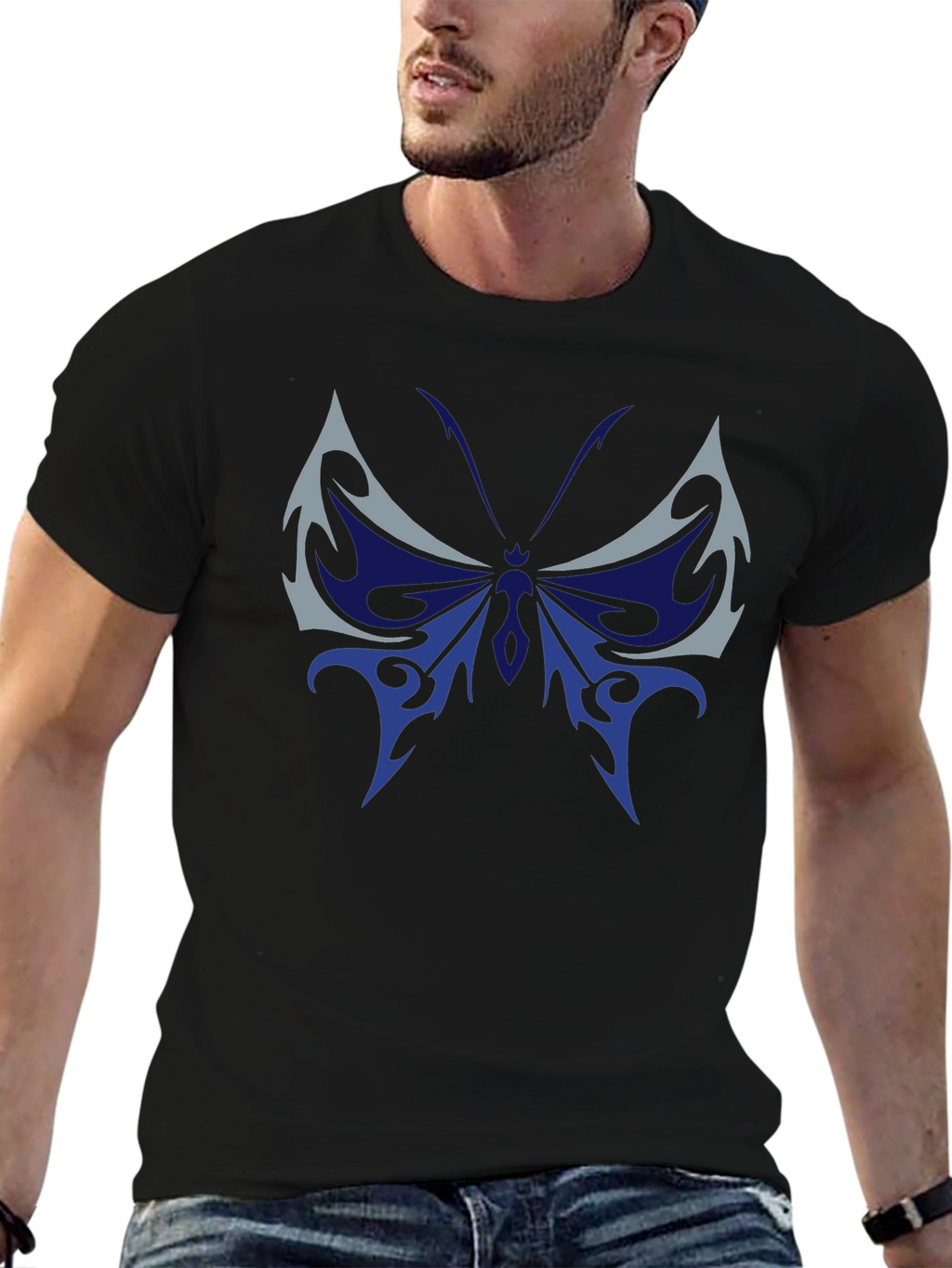 Butterfly Graphic Tee - Modern Design Soft Fabric