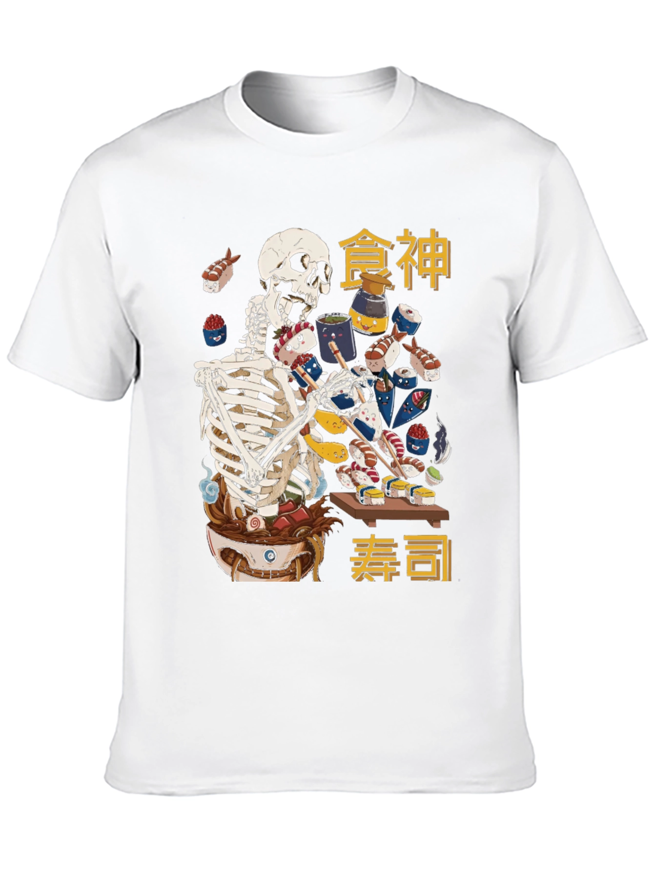 Sushi Skeleton T-Shirt: Ramen & Nigiri Feast