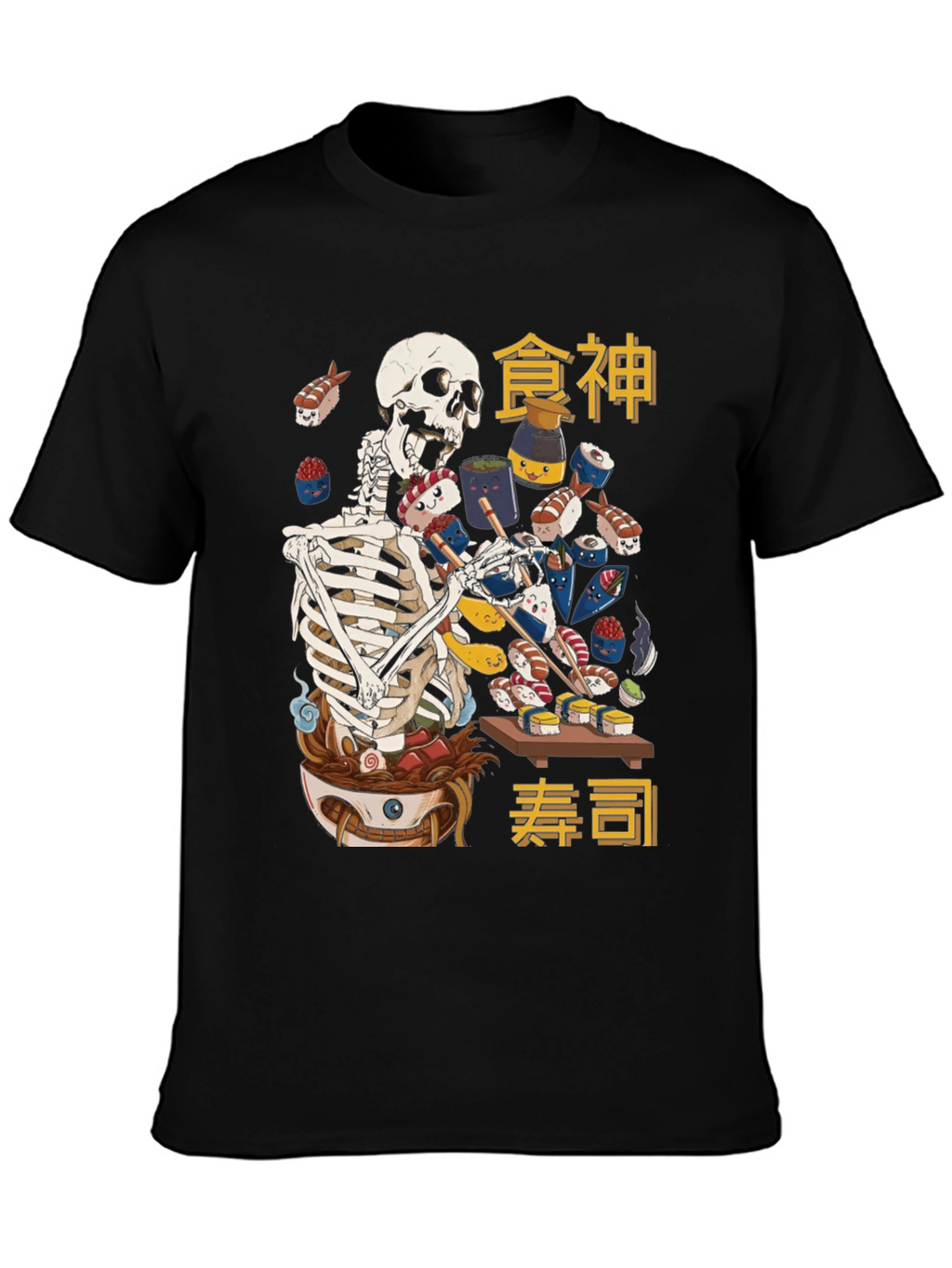 Sushi Skeleton T-Shirt: Ramen & Nigiri Feast