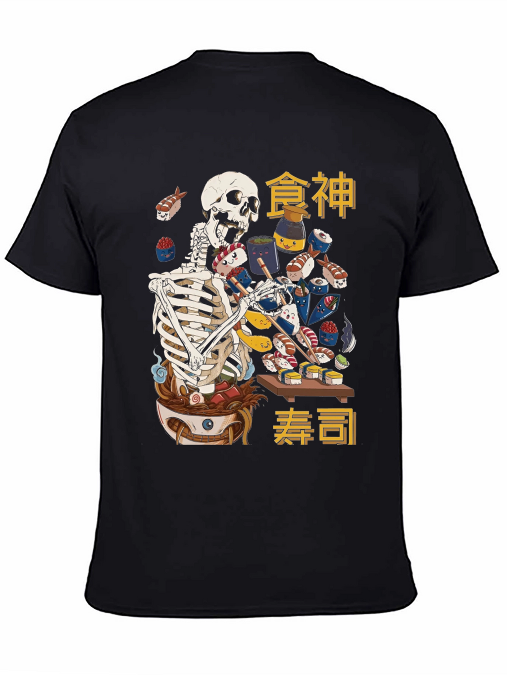 Sushi Skeleton T-Shirt: Ramen & Nigiri Feast