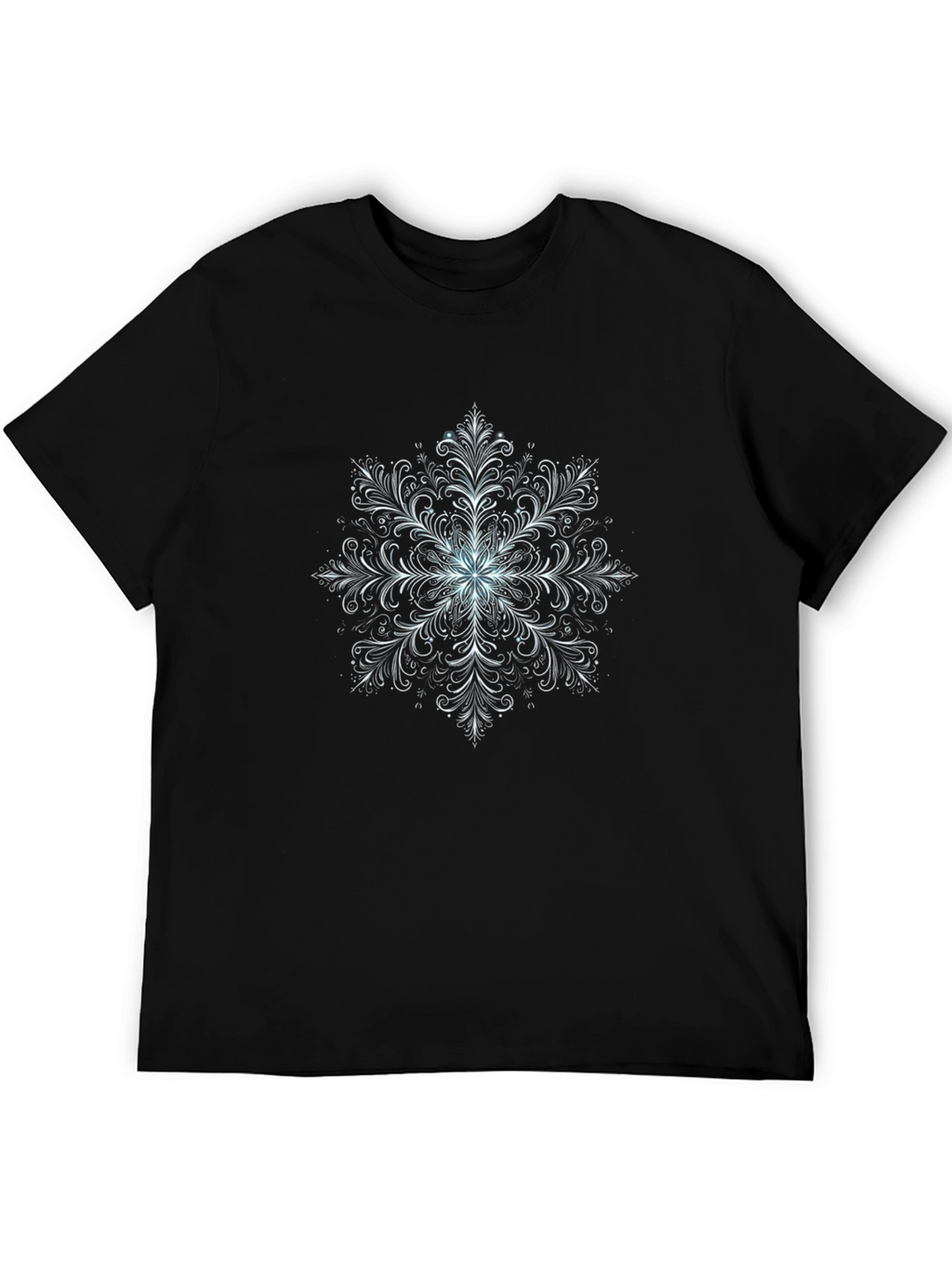 Snowflake Graphic Tee - Stylish Black T-Shirt