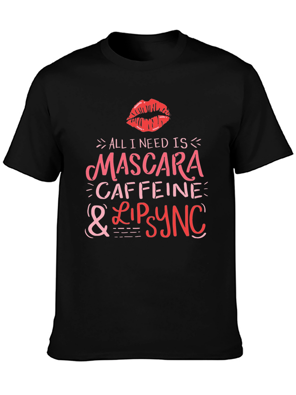 Mascara Caffeine Lipsync Black Graphic T-Shirt