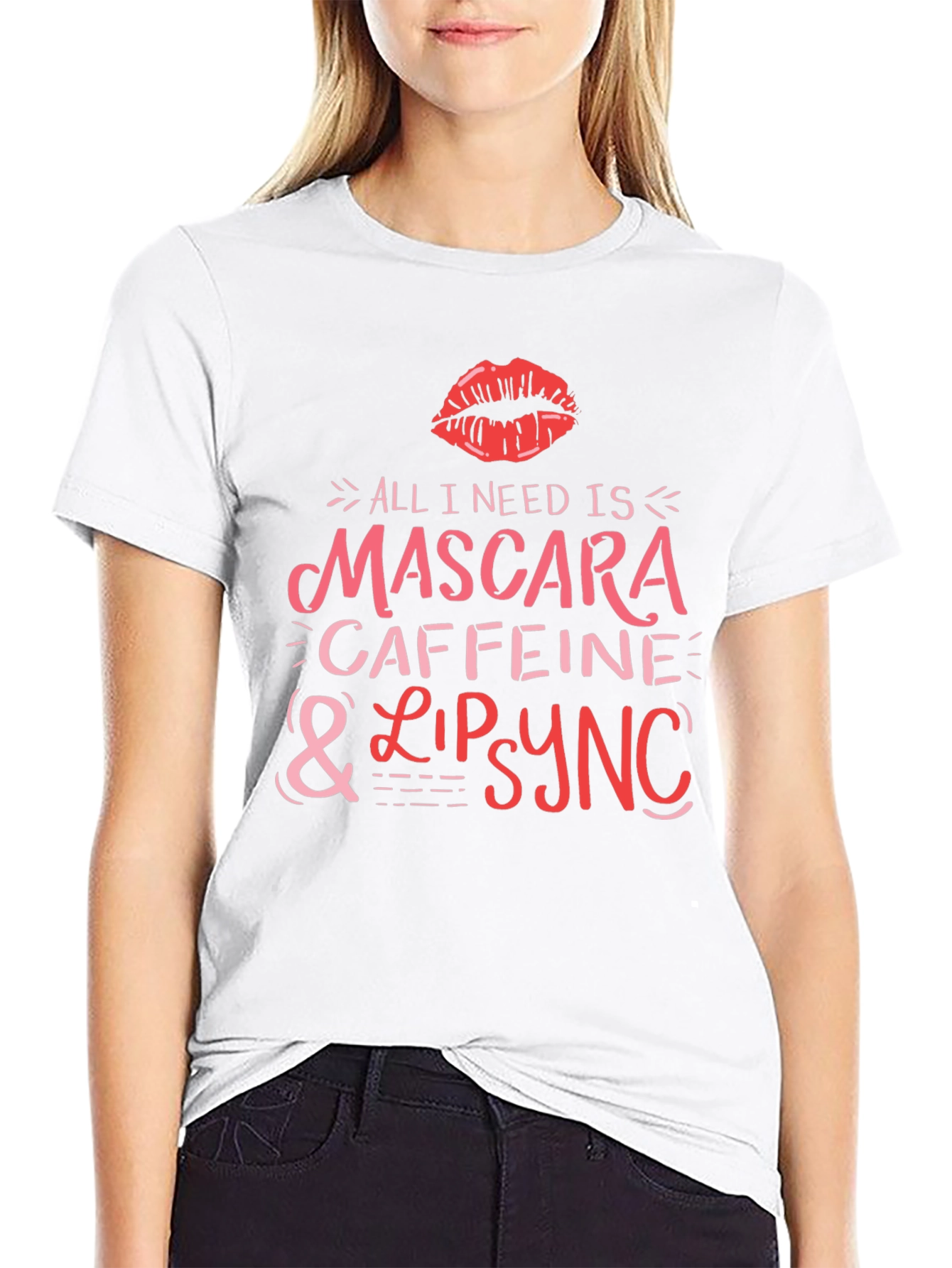 Mascara Caffeine Lipsync Black Graphic T-Shirt