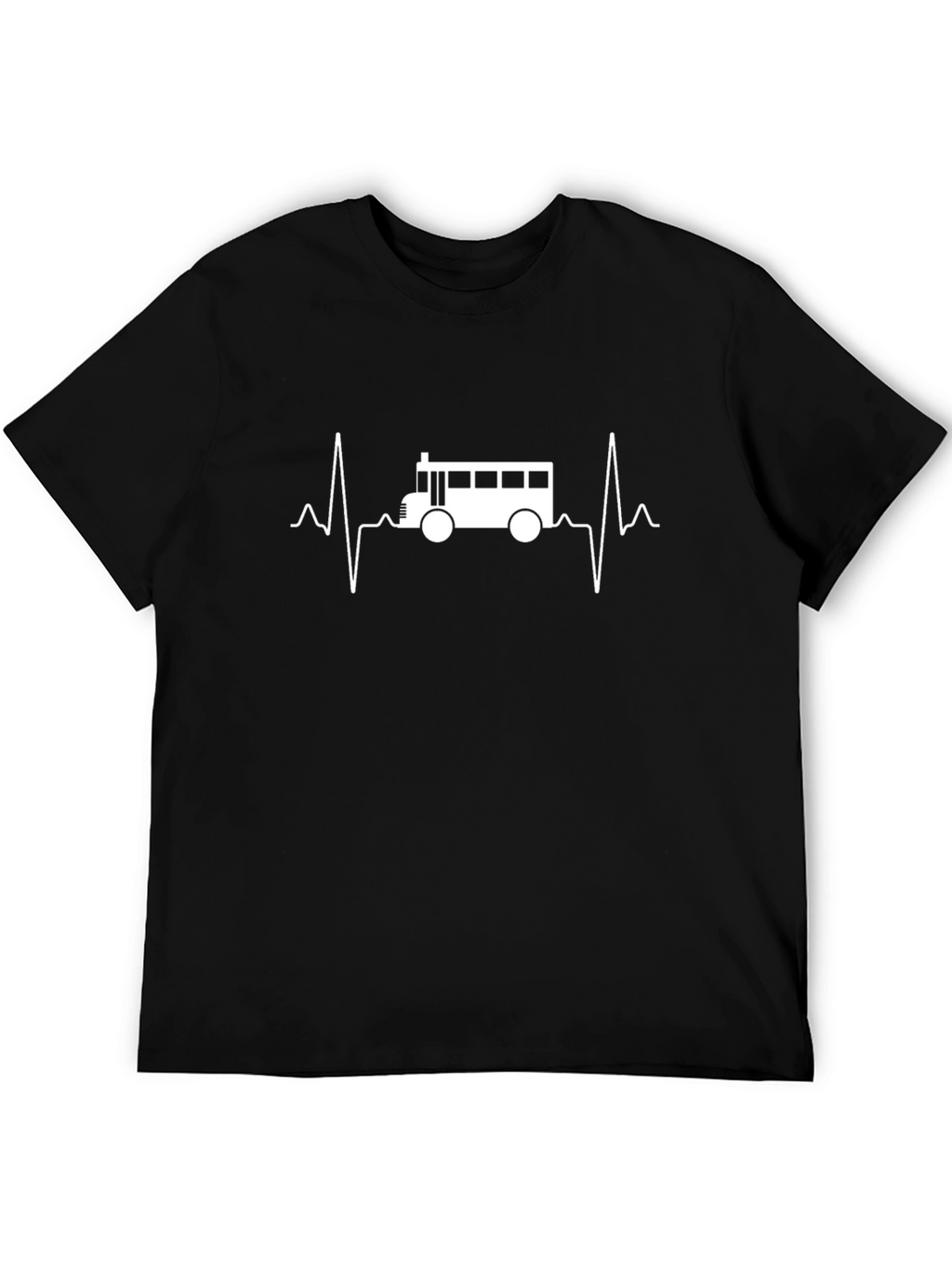 Bus Heartbeat T-Shirt - School Bus Driver Tee