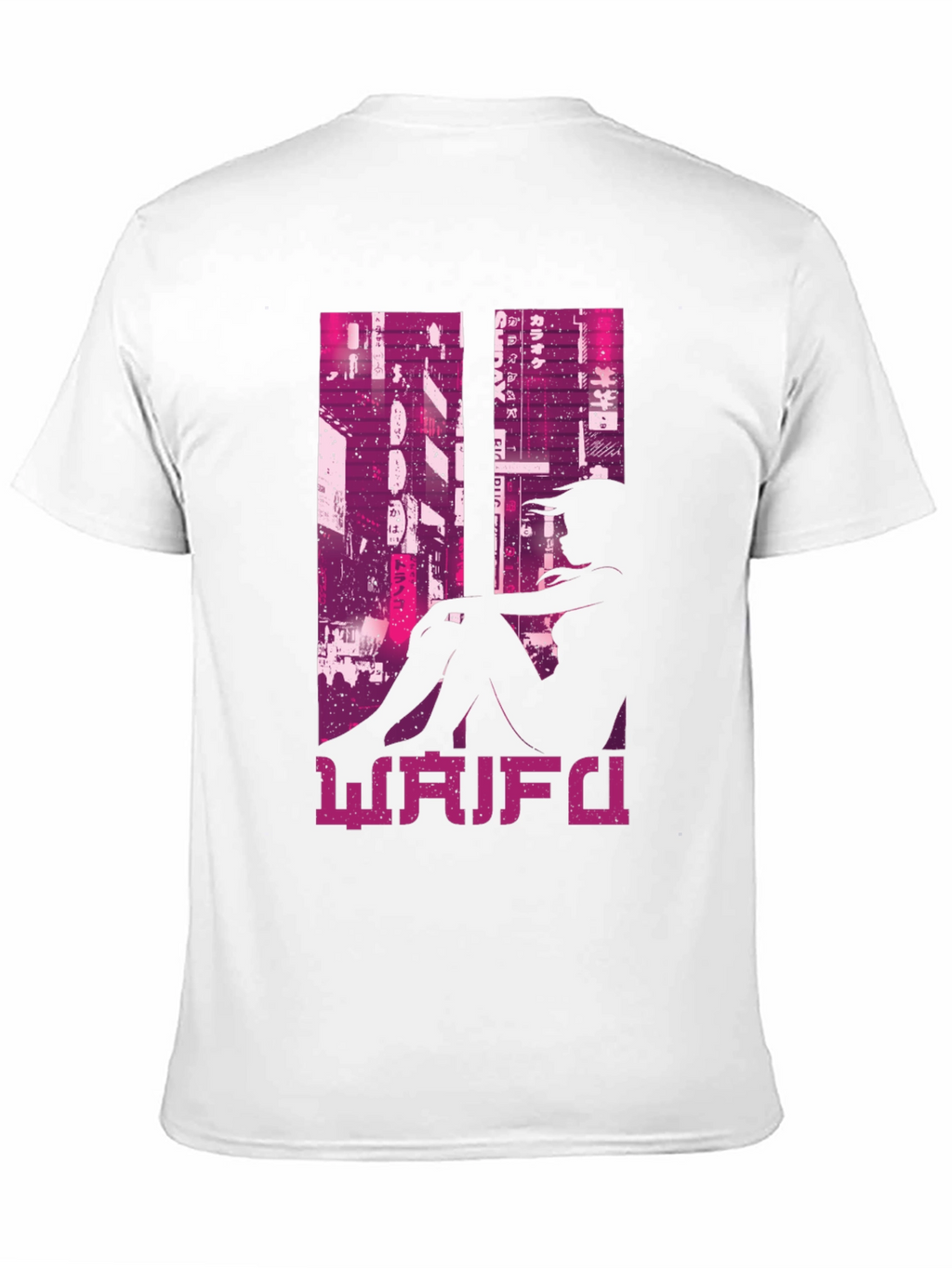Waifu Black T-Shirt Anime Girl Graphic Tee