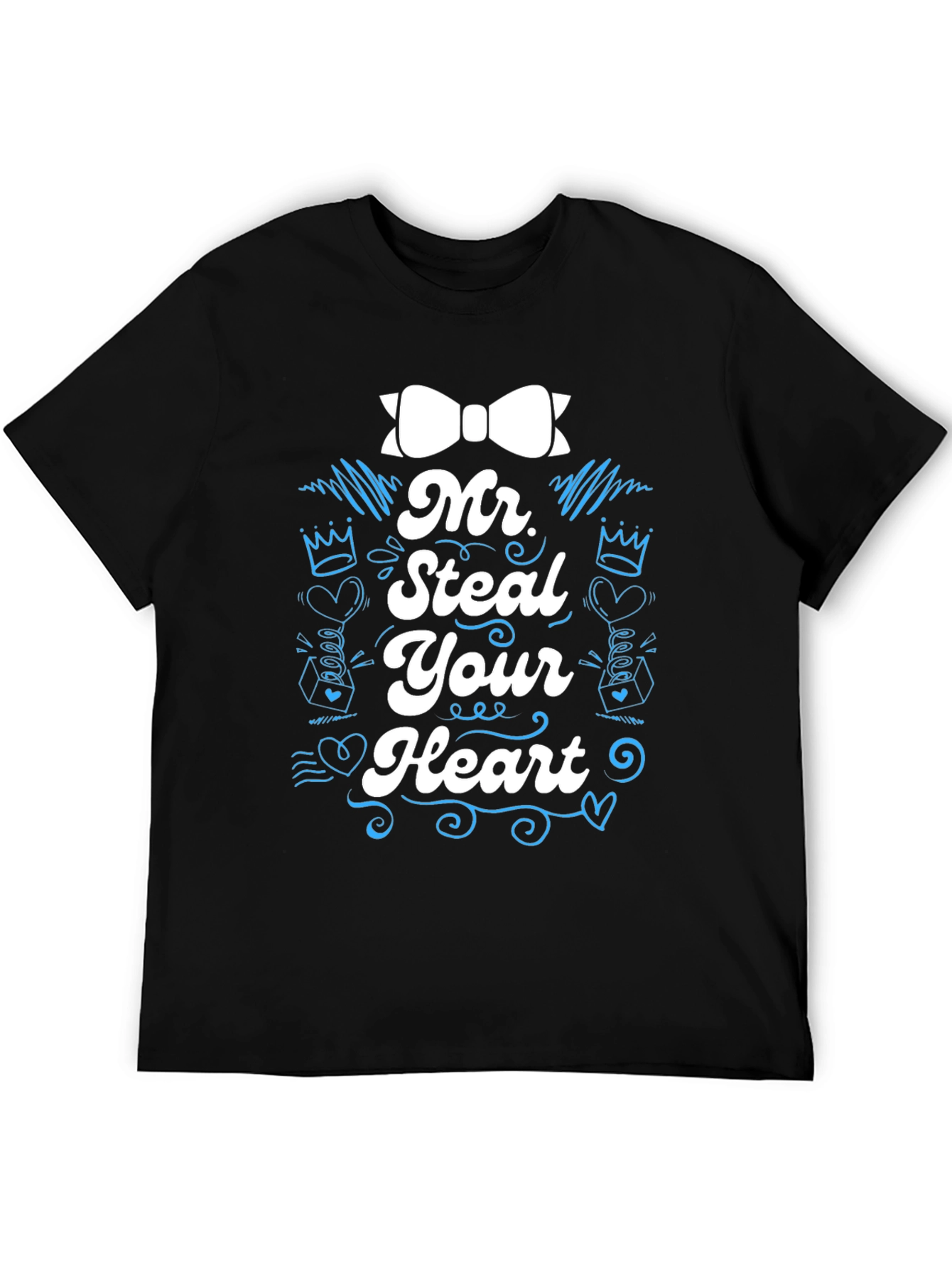 Mr. Steal Your Heart Graphic Tee - Black Cotton T-Shirt