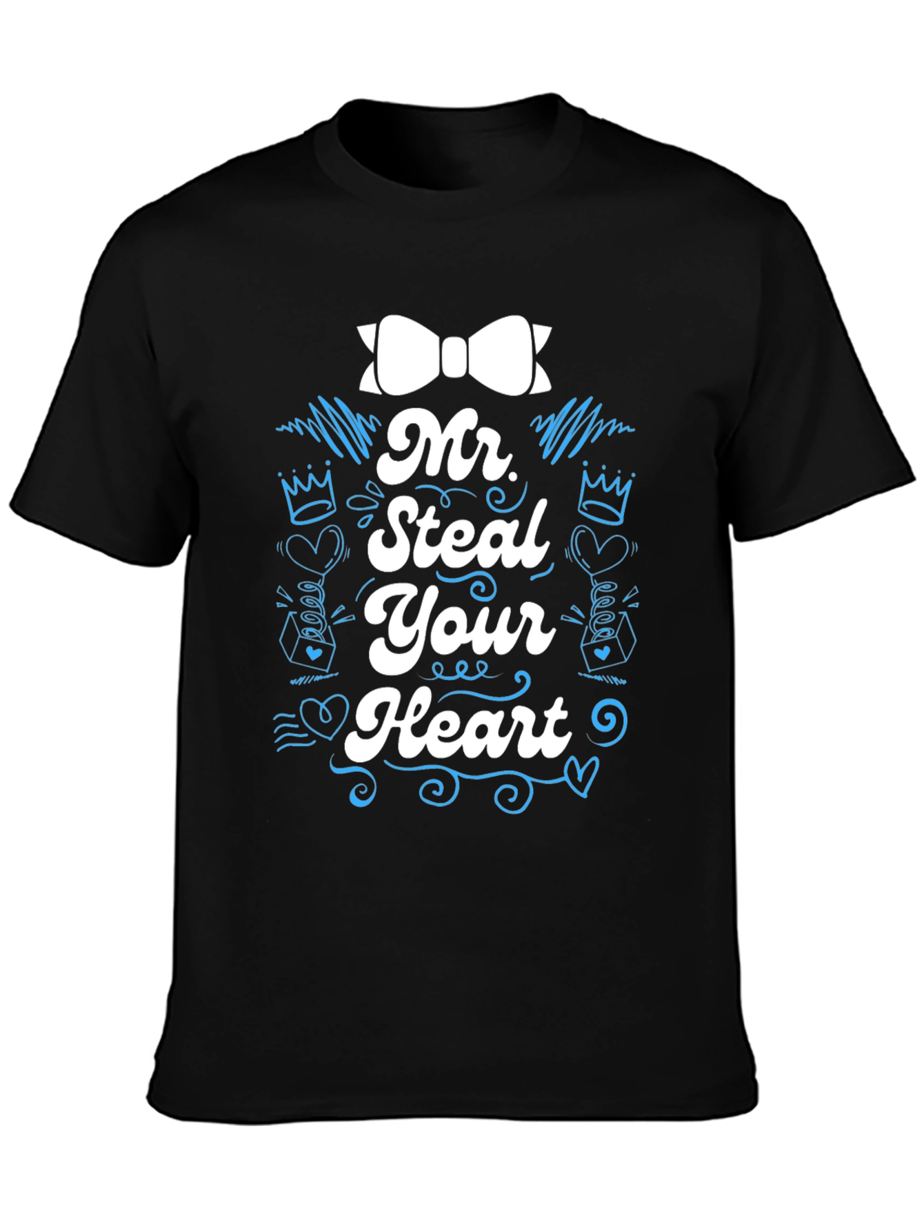 Mr. Steal Your Heart Graphic Tee - Black Cotton T-Shirt