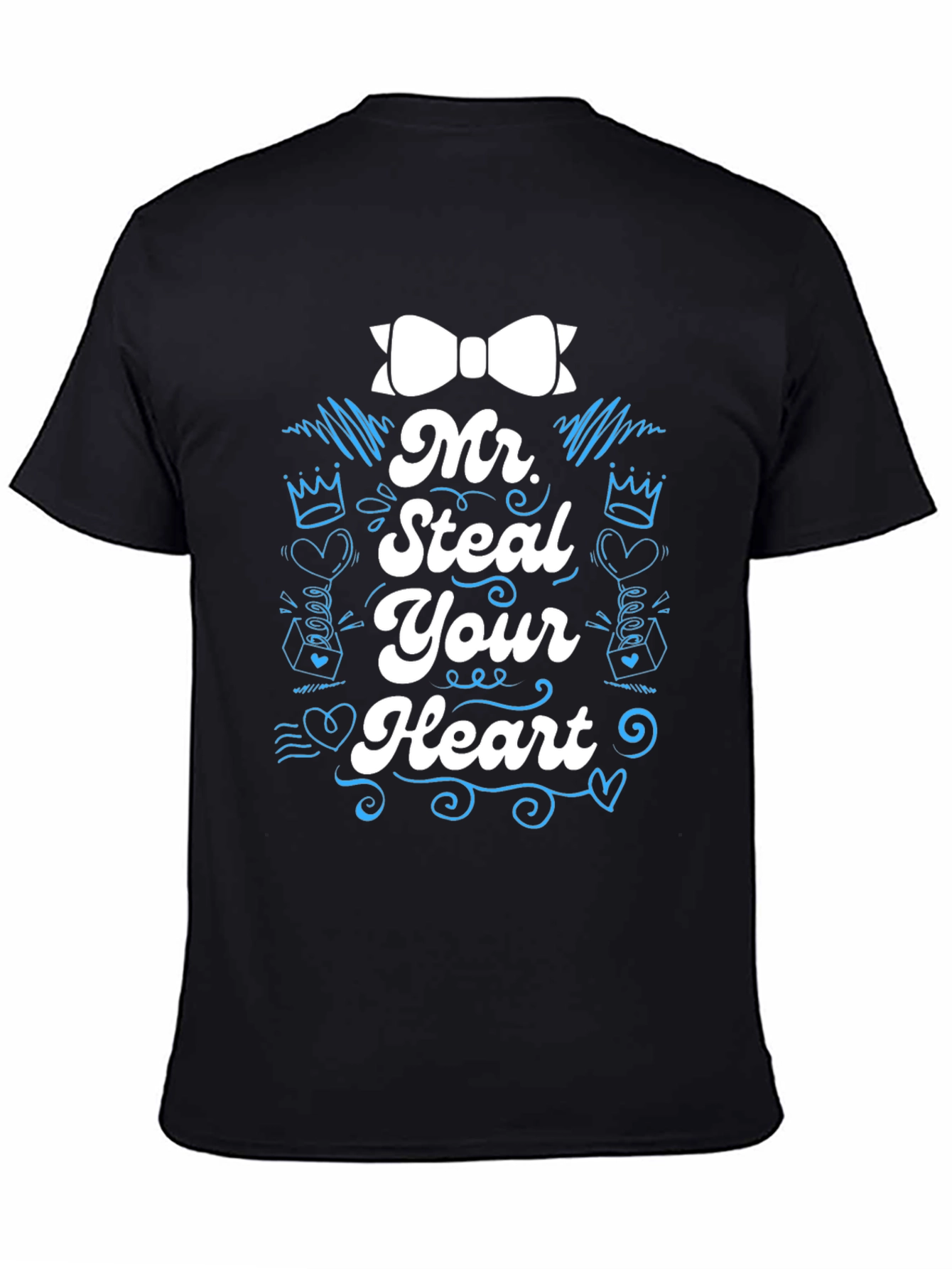 Mr. Steal Your Heart Graphic Tee - Black Cotton T-Shirt