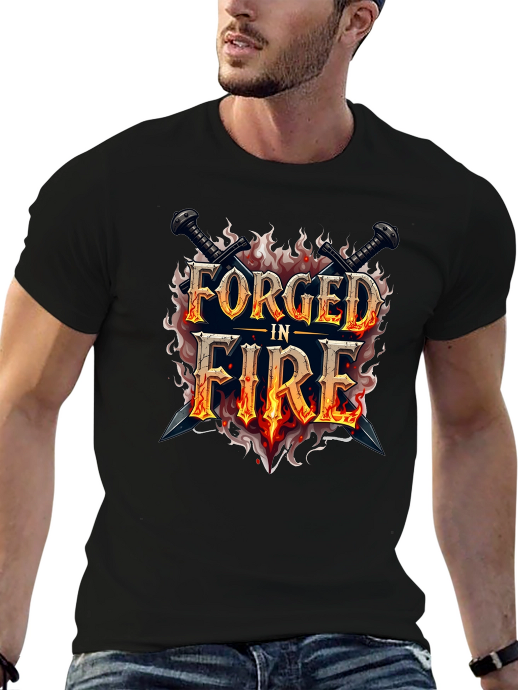 Forged in Fire Graphic Black T-Shirt