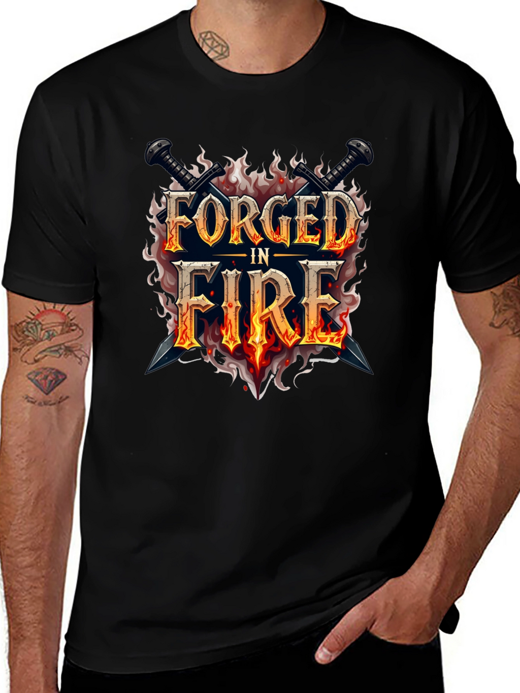 Forged in Fire Graphic Black T-Shirt