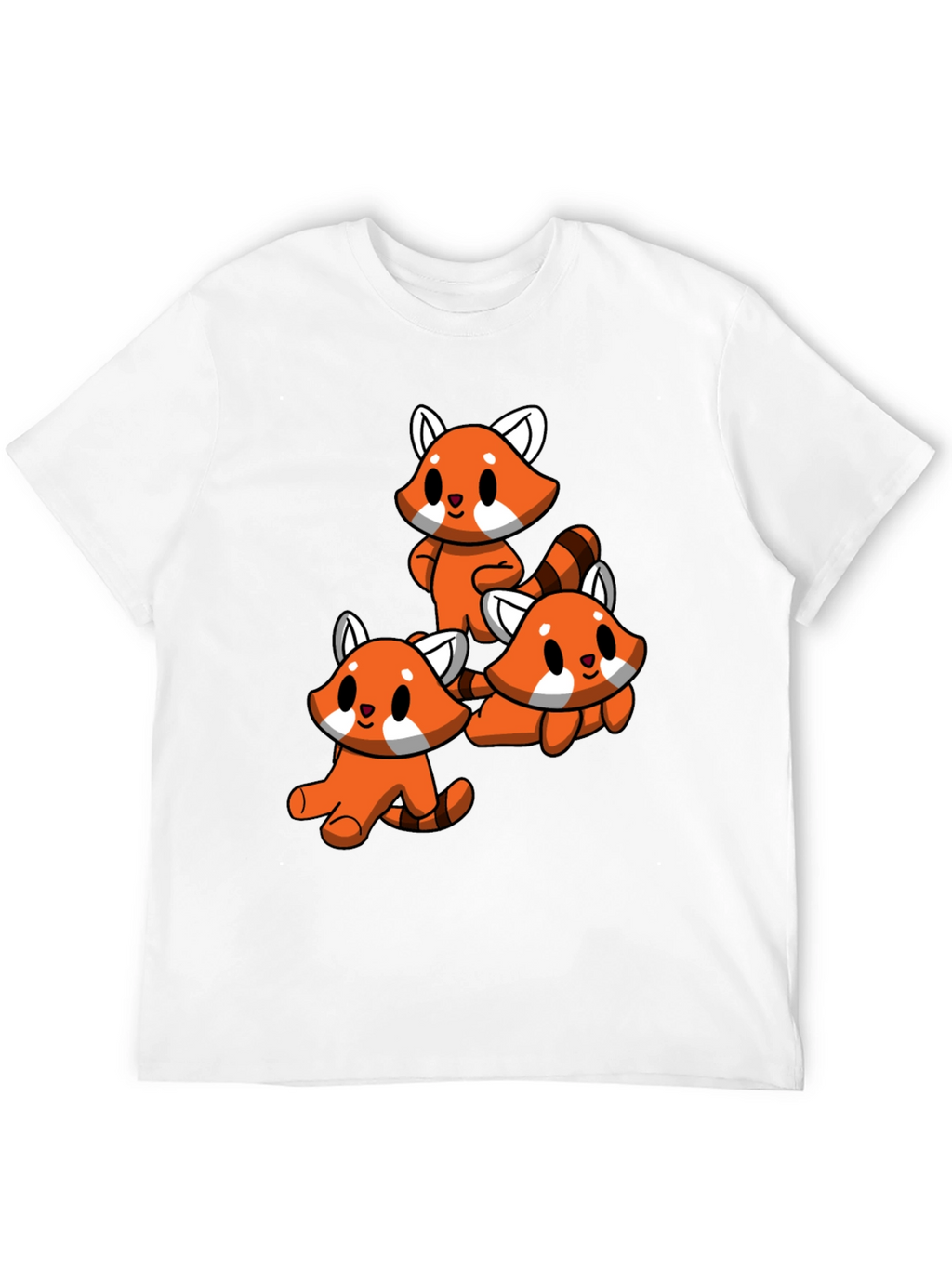 Cute Red Panda T-Shirt - Black