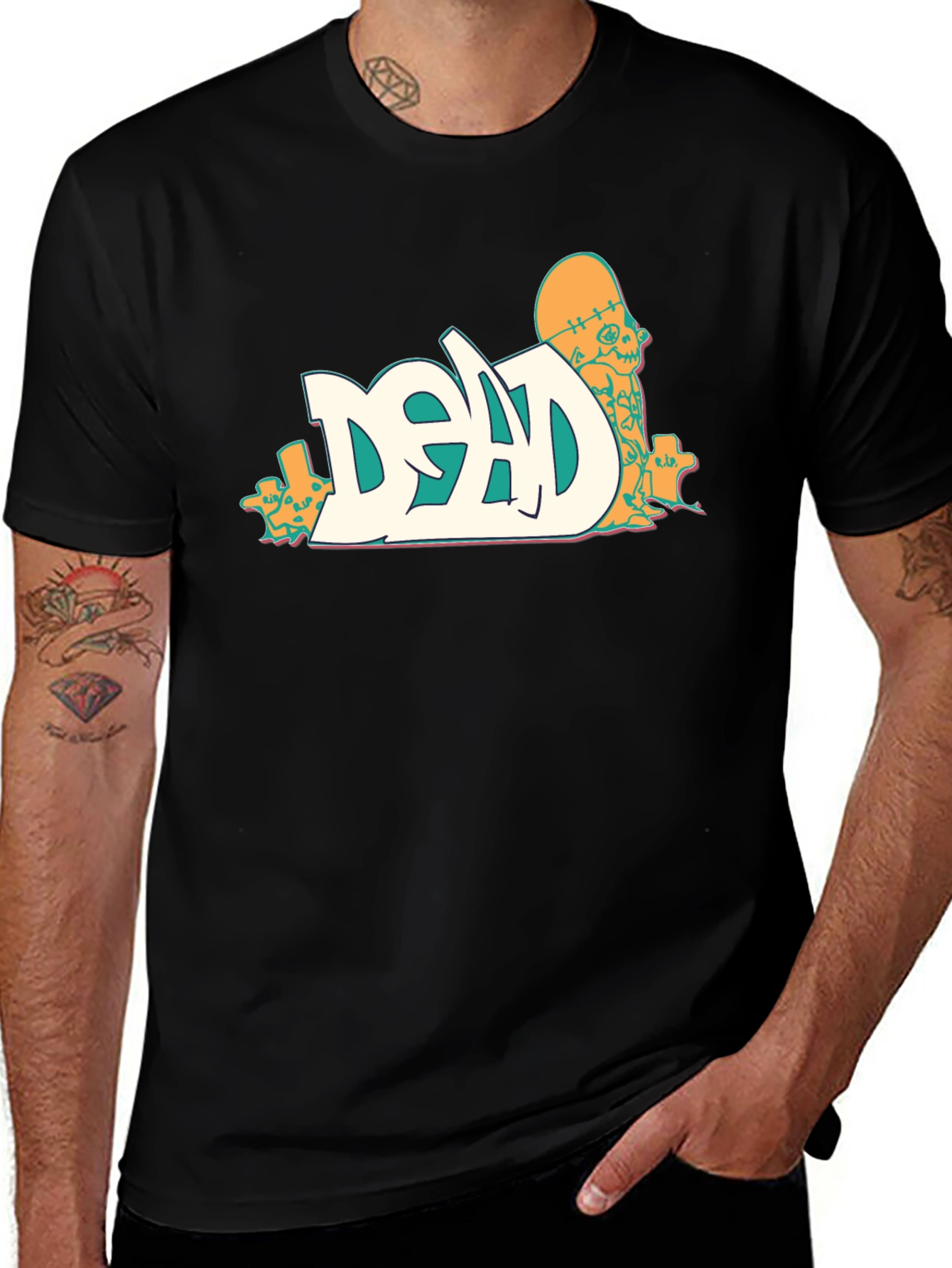 Dead Skateboarder Graphic Black T-Shirt