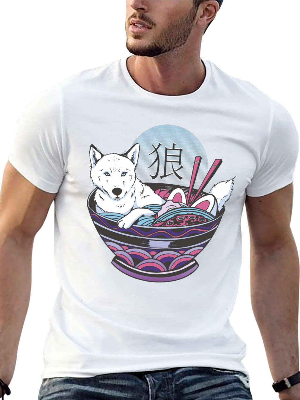 Ramen Dog Graphic T-Shirt - Unisex Casual Tee