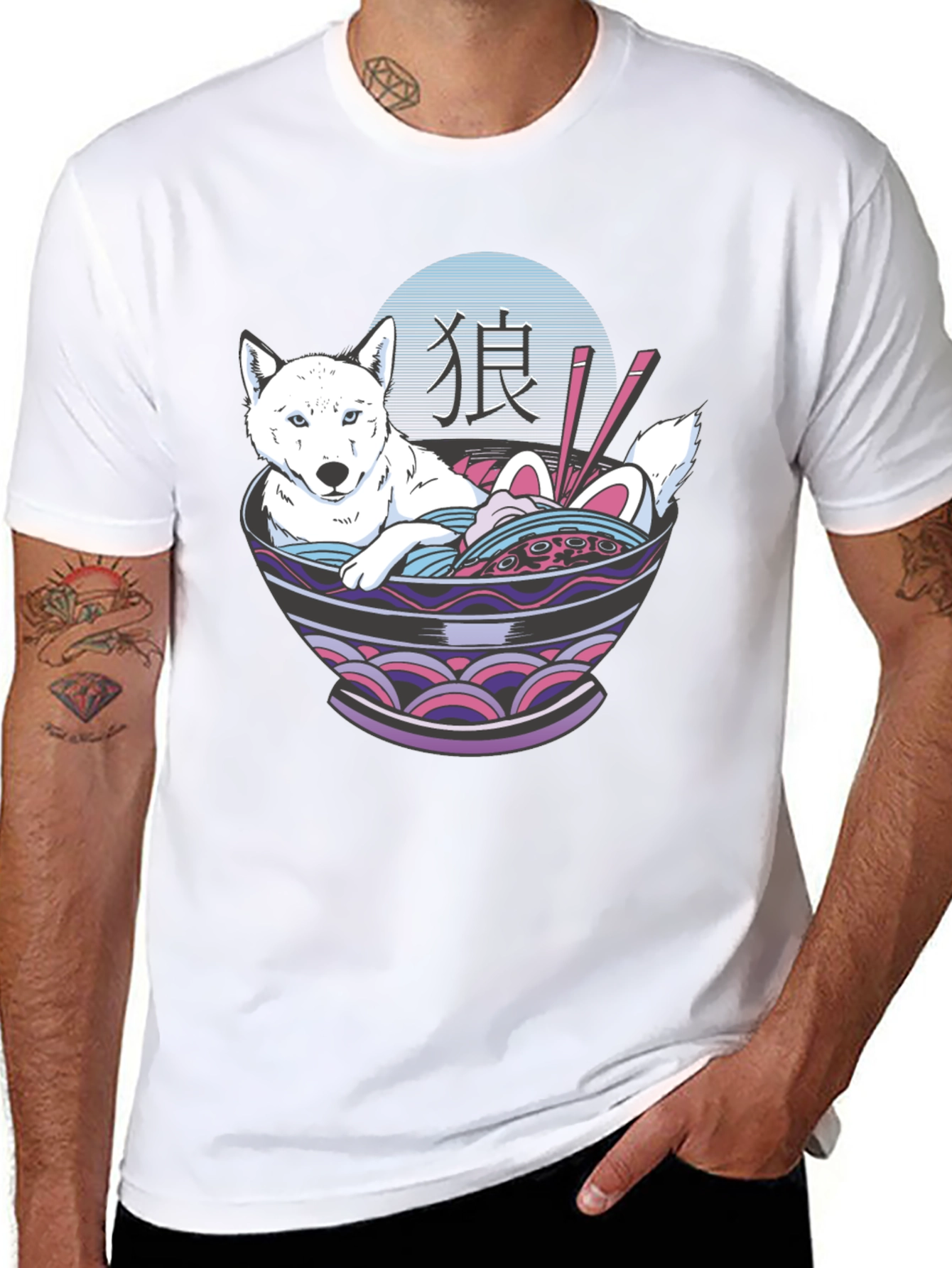 Ramen Dog Graphic T-Shirt - Unisex Casual Tee