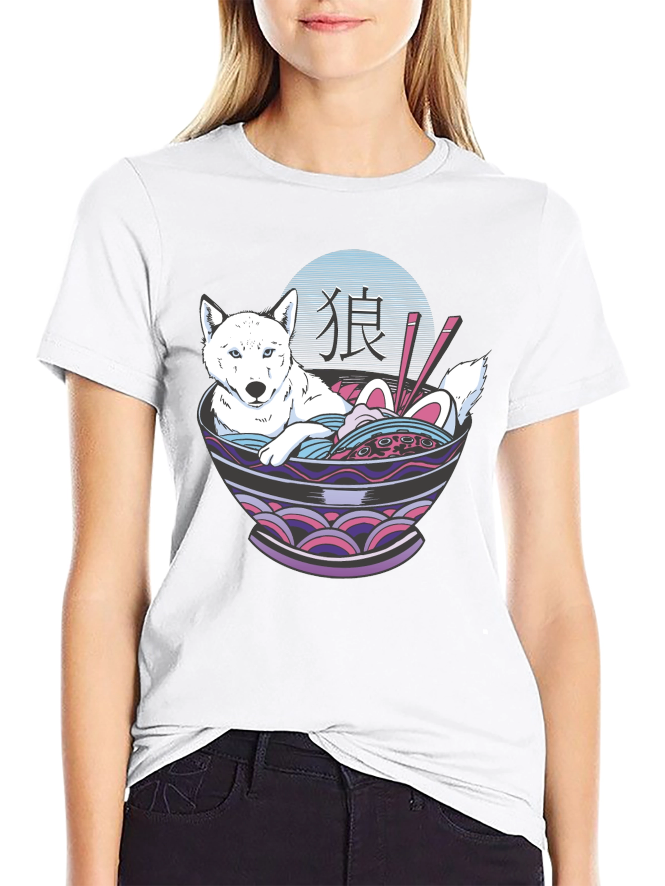 Ramen Dog Graphic T-Shirt - Unisex Casual Tee