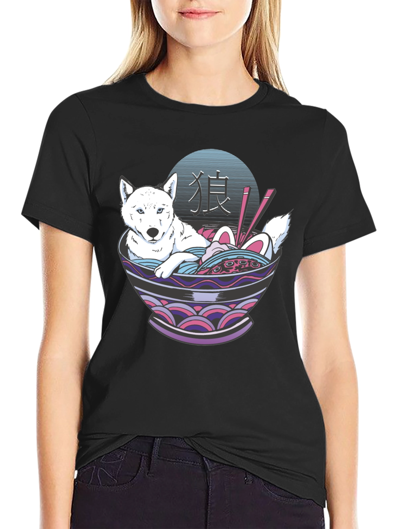 Ramen Dog Graphic T-Shirt - Unisex Casual Tee