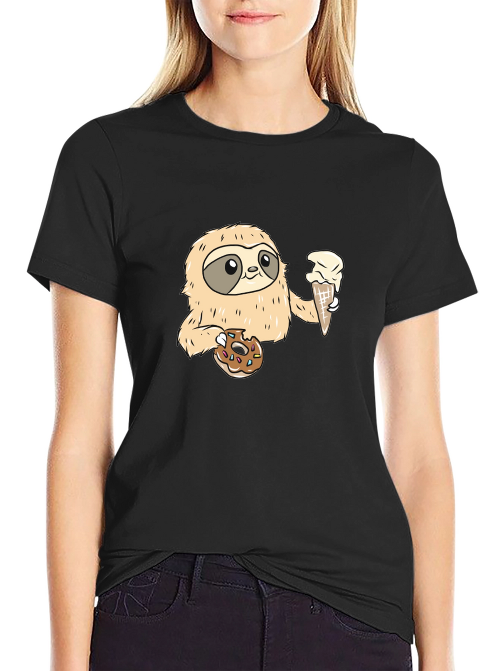 Sloth Ice Cream & Donut T-Shirt