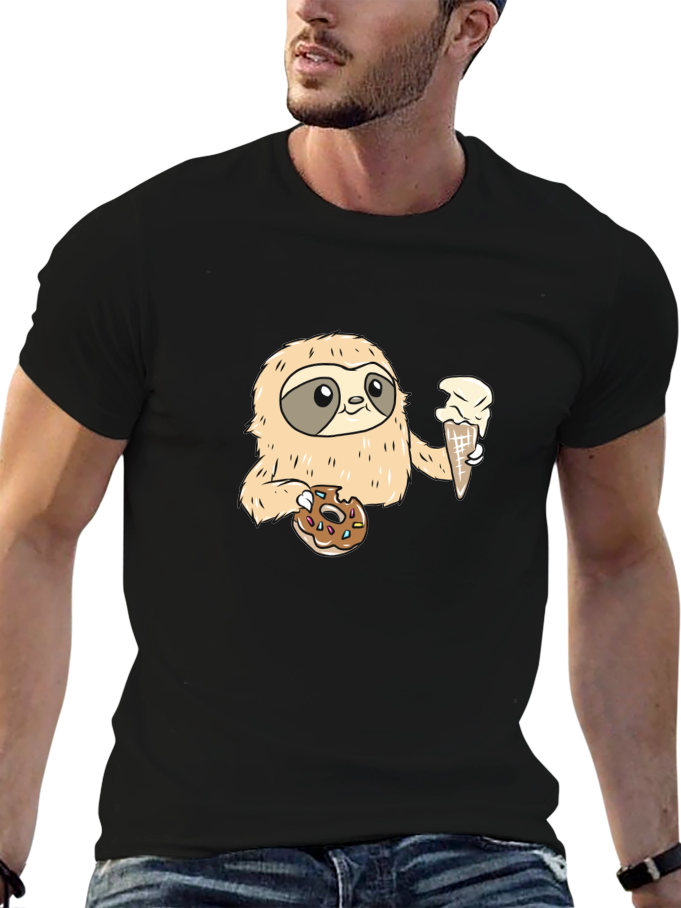Sloth Ice Cream & Donut T-Shirt
