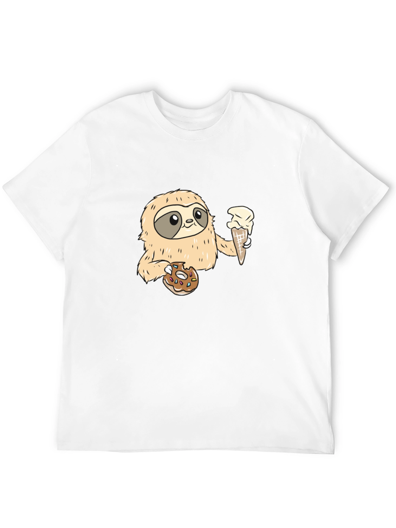 Sloth Ice Cream & Donut T-Shirt