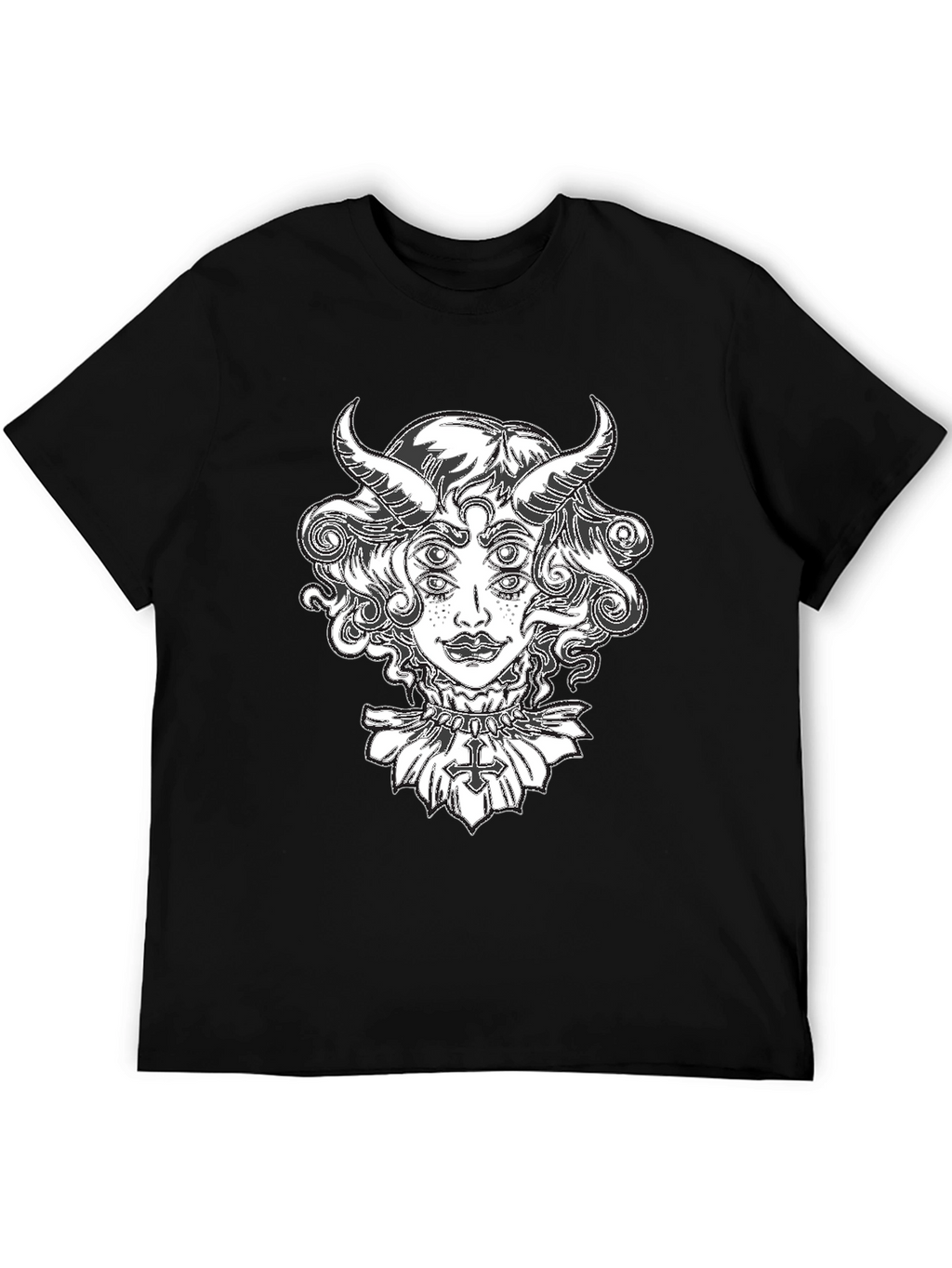 Devil Woman Graphic Tee - Black T-Shirt
