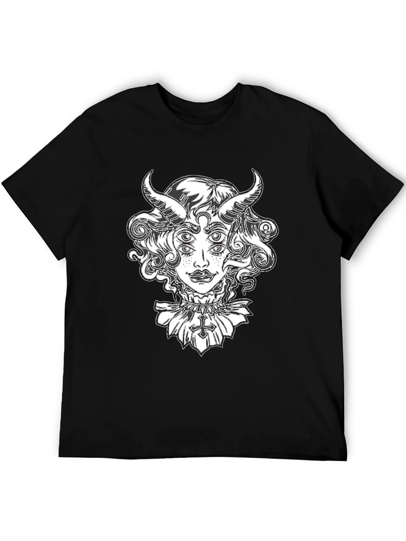 Devil Woman Graphic Tee - Black T-Shirt