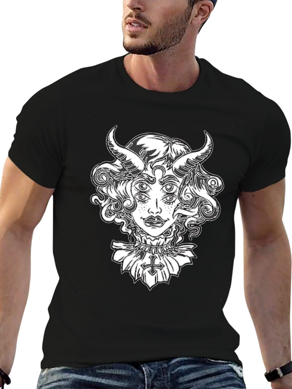 Devil Woman Graphic Tee - Black T-Shirt