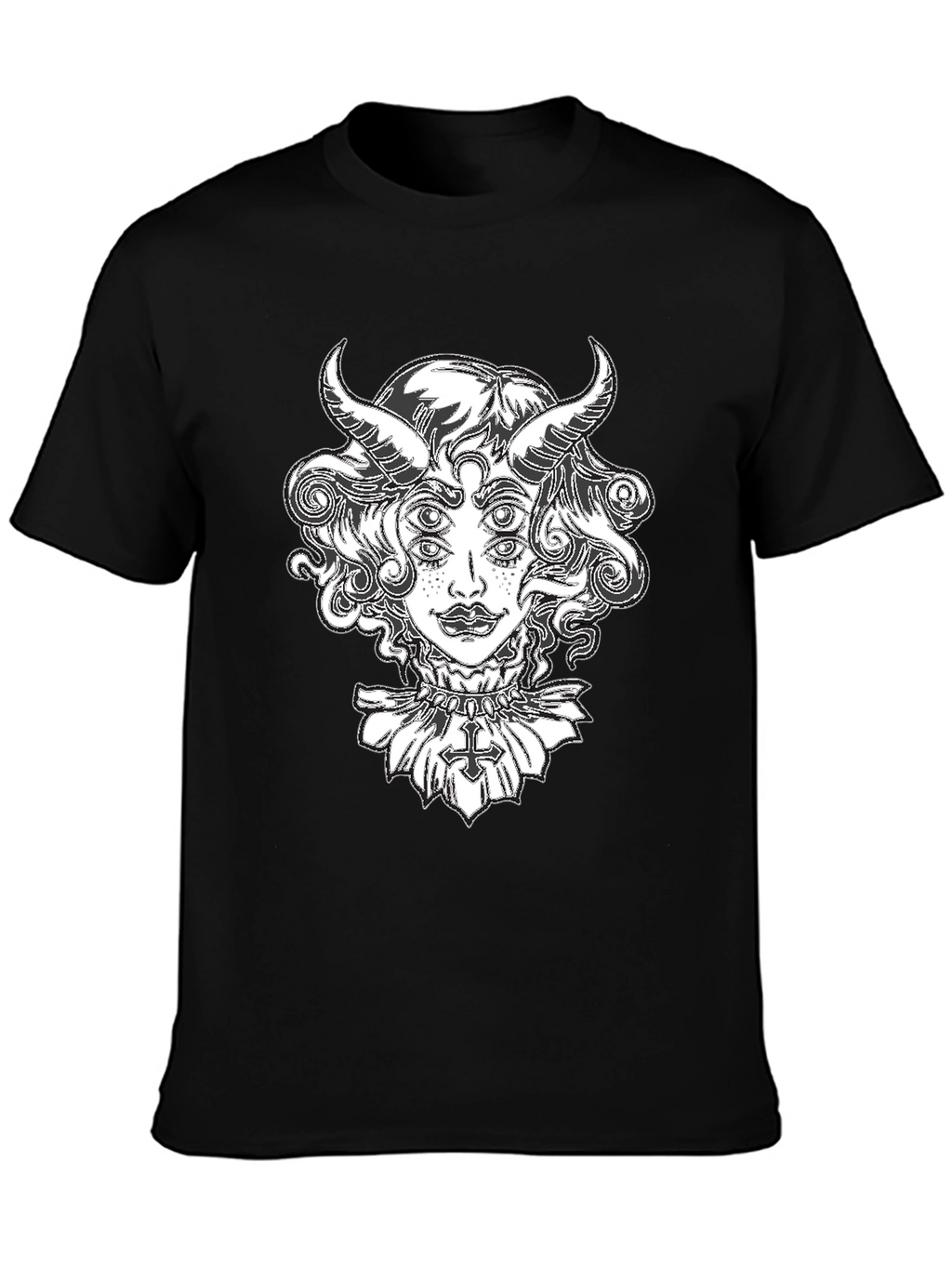 Devil Woman Graphic Tee - Black T-Shirt
