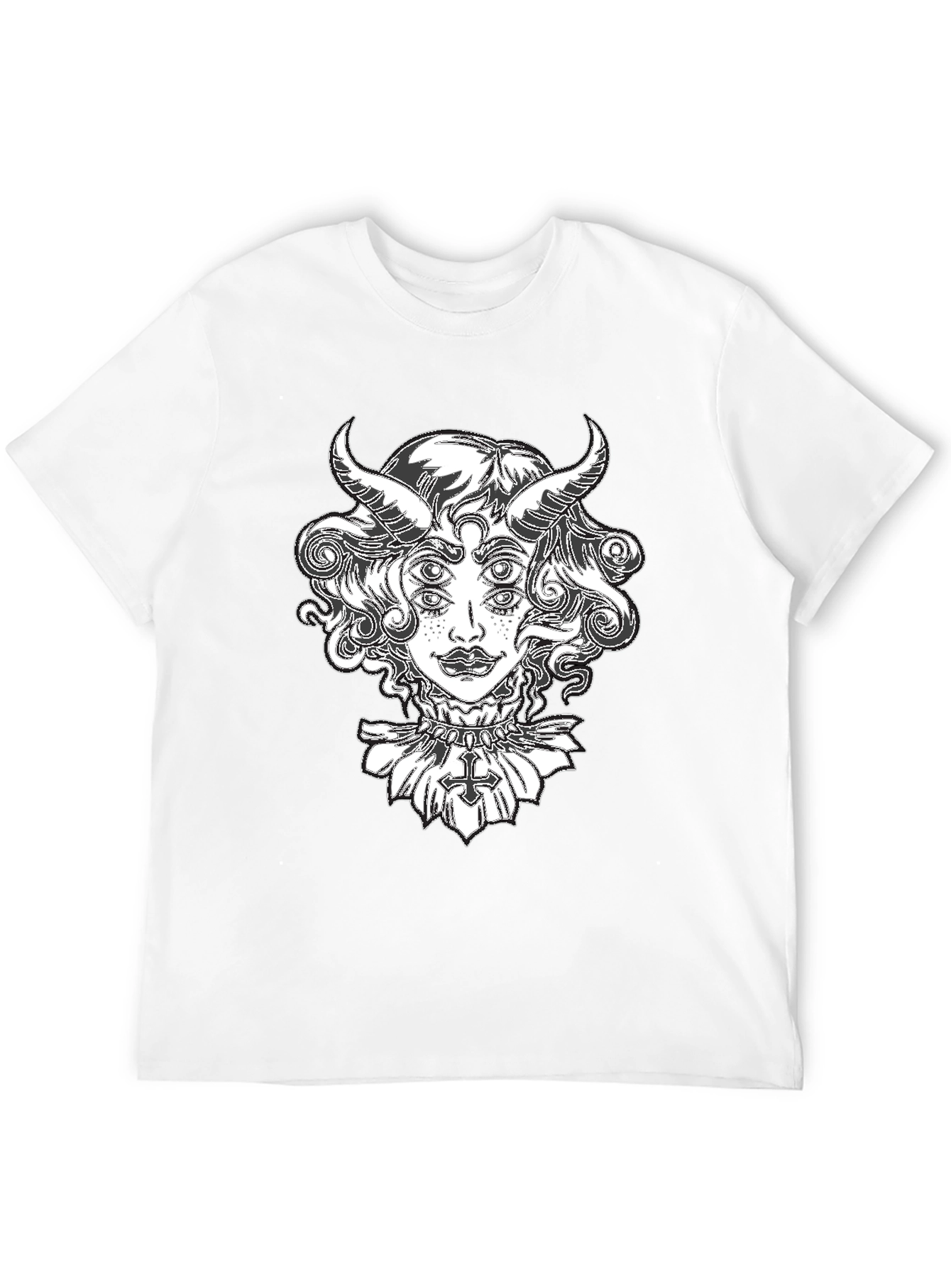 Devil Woman Graphic Tee - Black T-Shirt