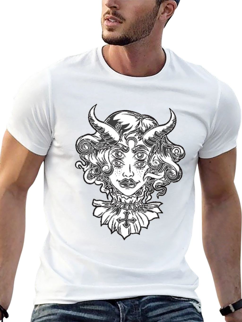 Devil Woman Graphic Tee - Black T-Shirt