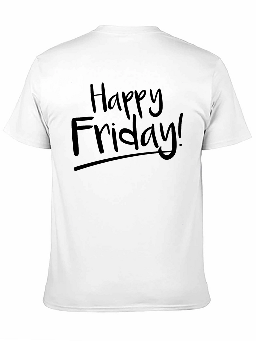 Happy Friday Black Crewneck T-Shirt