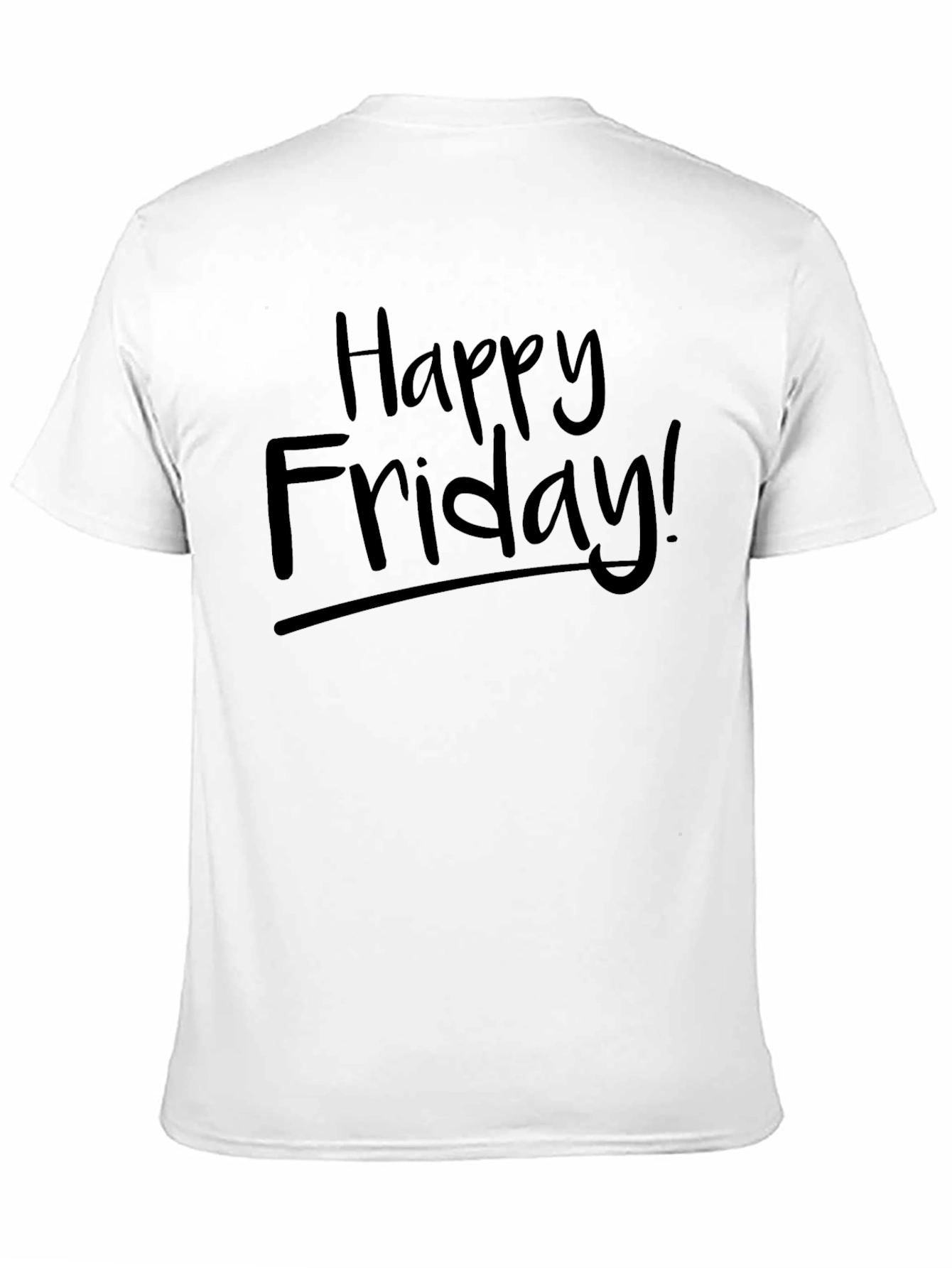 Happy Friday Black Crewneck T-Shirt
