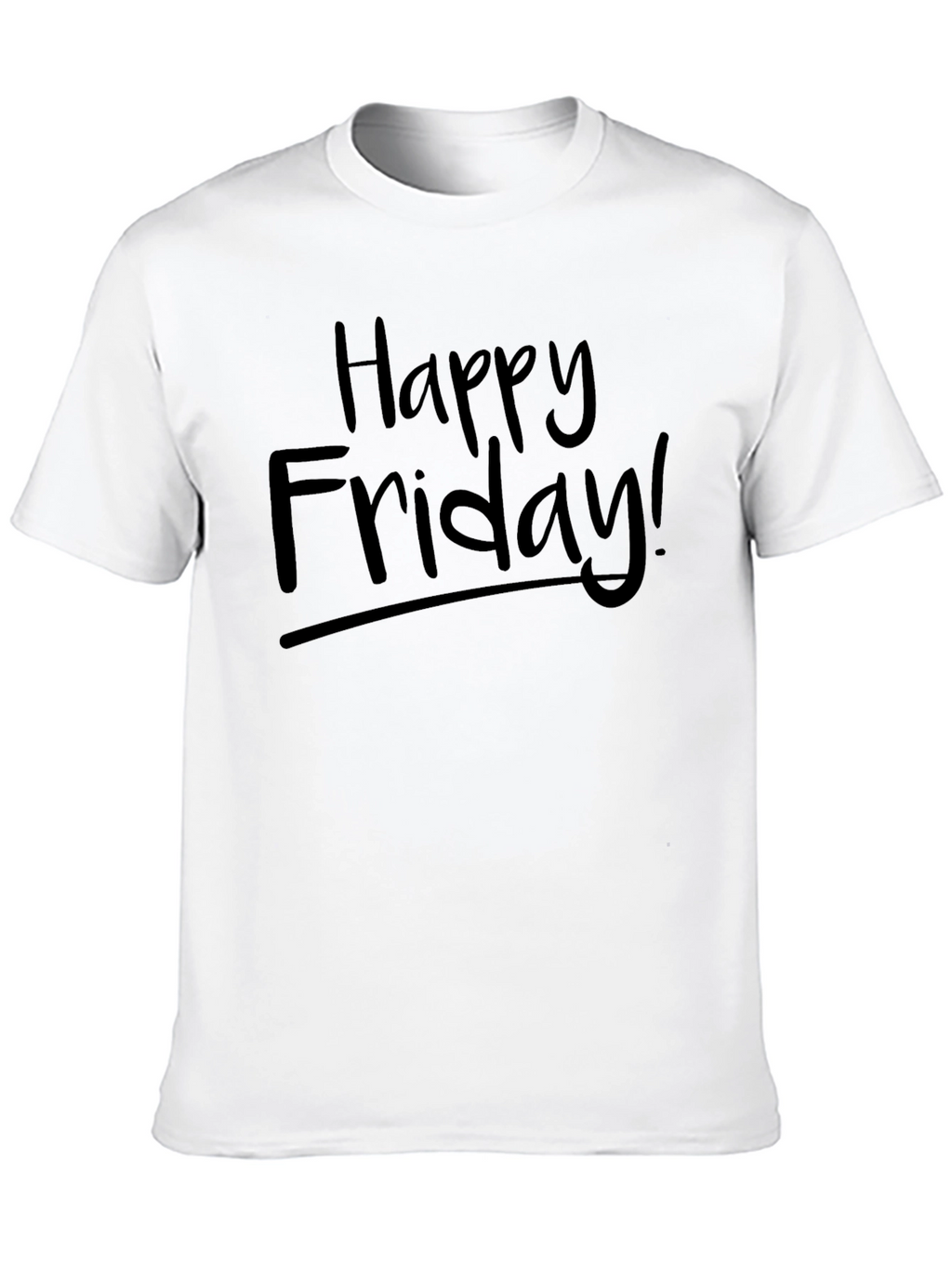 Happy Friday Black Crewneck T-Shirt