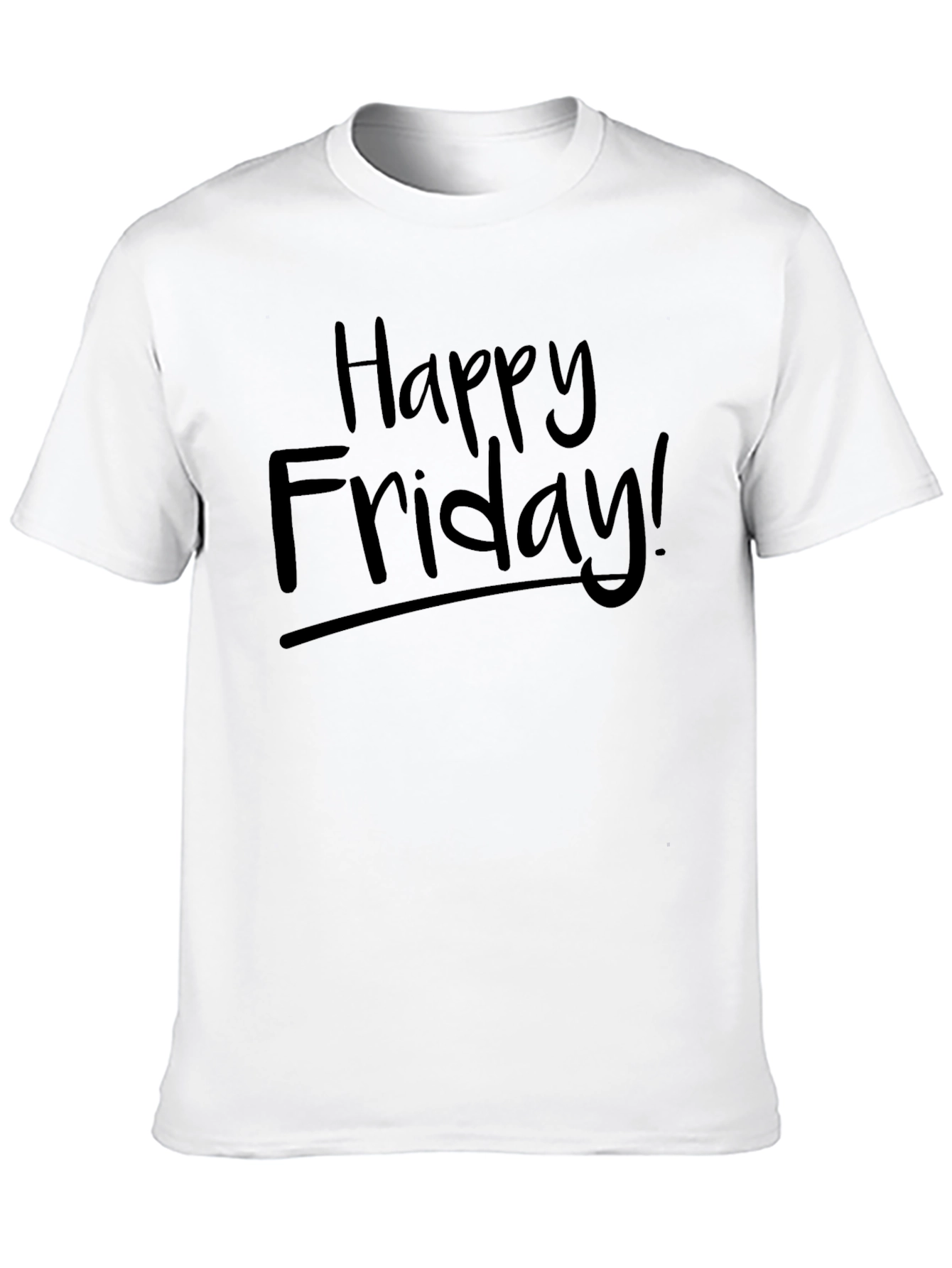 Happy Friday Black Crewneck T-Shirt