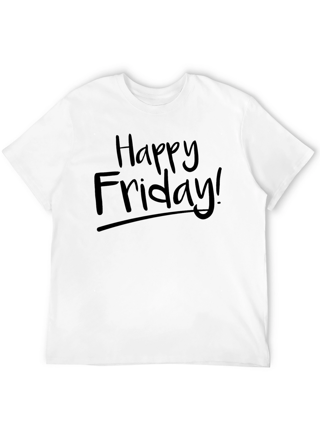 Happy Friday Black Crewneck T-Shirt