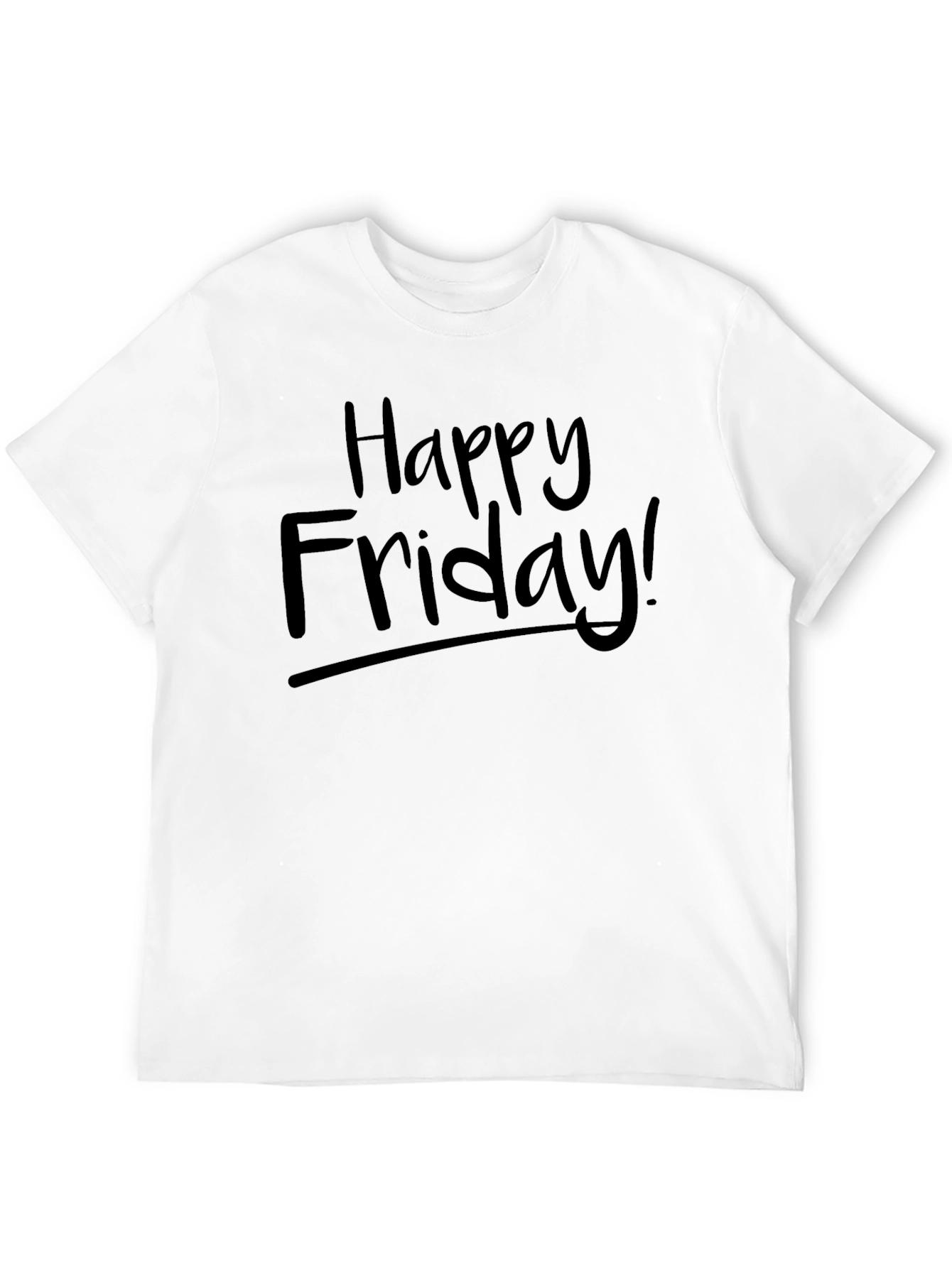 Happy Friday Black Crewneck T-Shirt