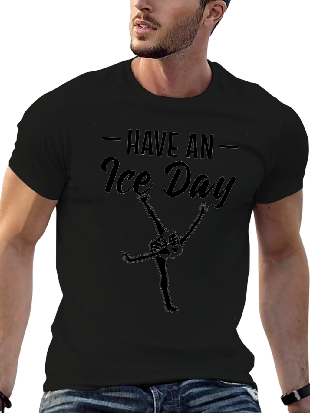 Have an Ice Day Black Graphic T-Shirt