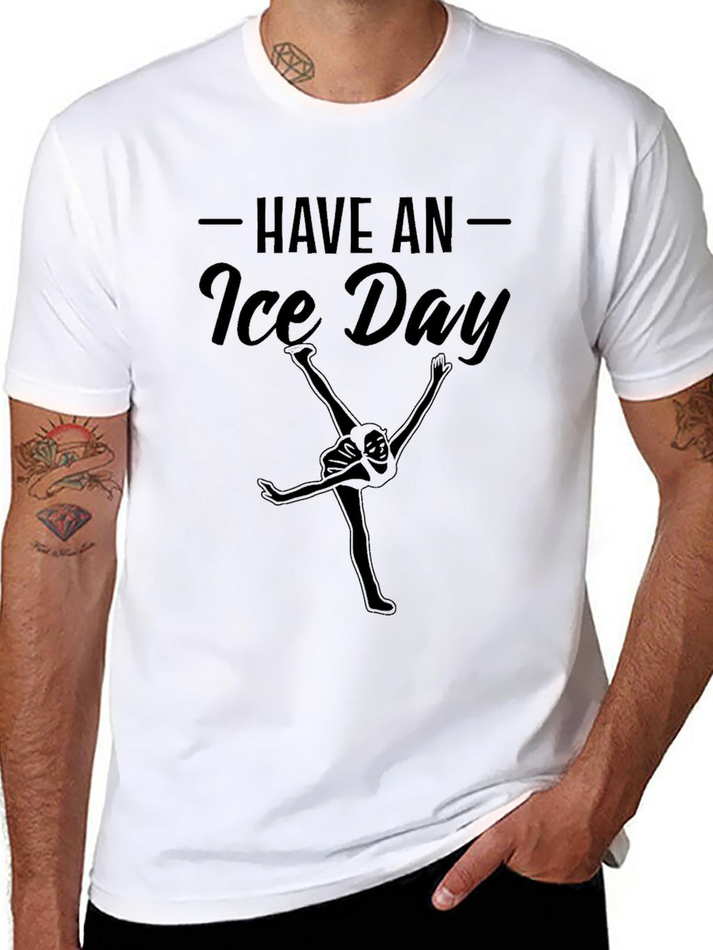 Have an Ice Day Black Graphic T-Shirt