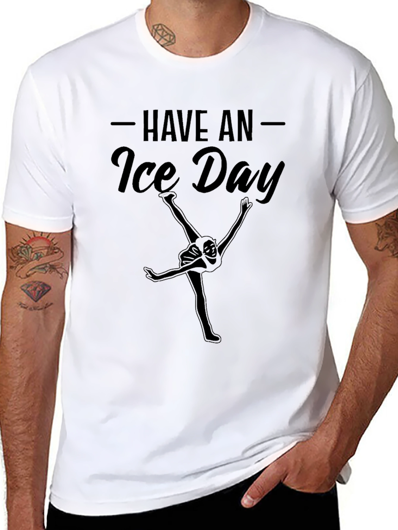 Have an Ice Day Black Graphic T-Shirt