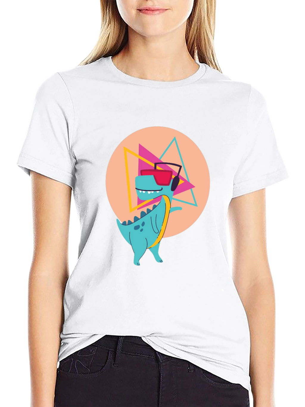 Dino DJ Graphic Tee - Cool & Trendy
