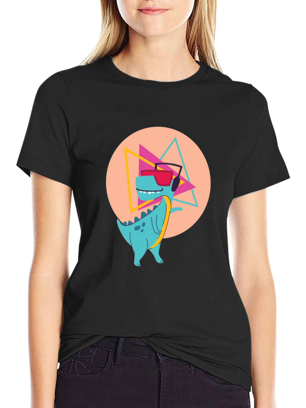 Dino DJ Graphic Tee - Cool & Trendy