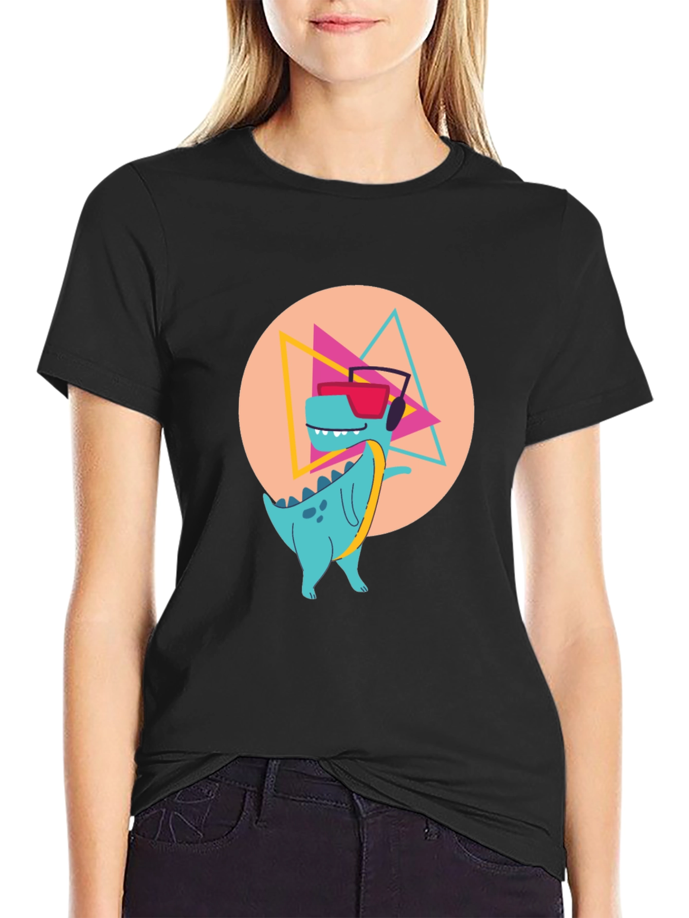 Dino DJ Graphic Tee - Cool & Trendy