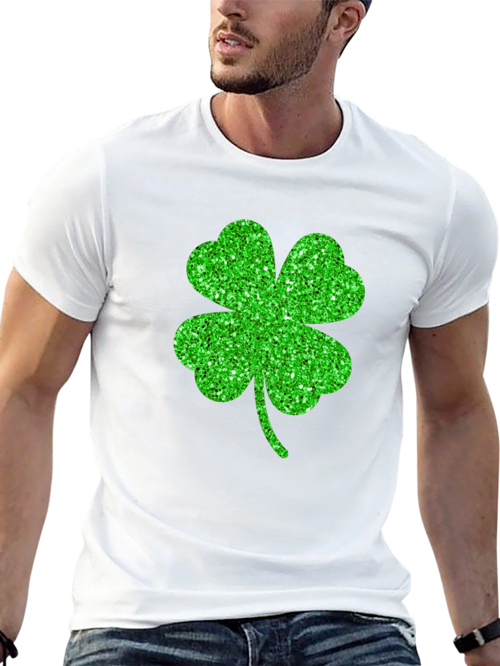 Lucky Shamrock Graphic Tee - Black