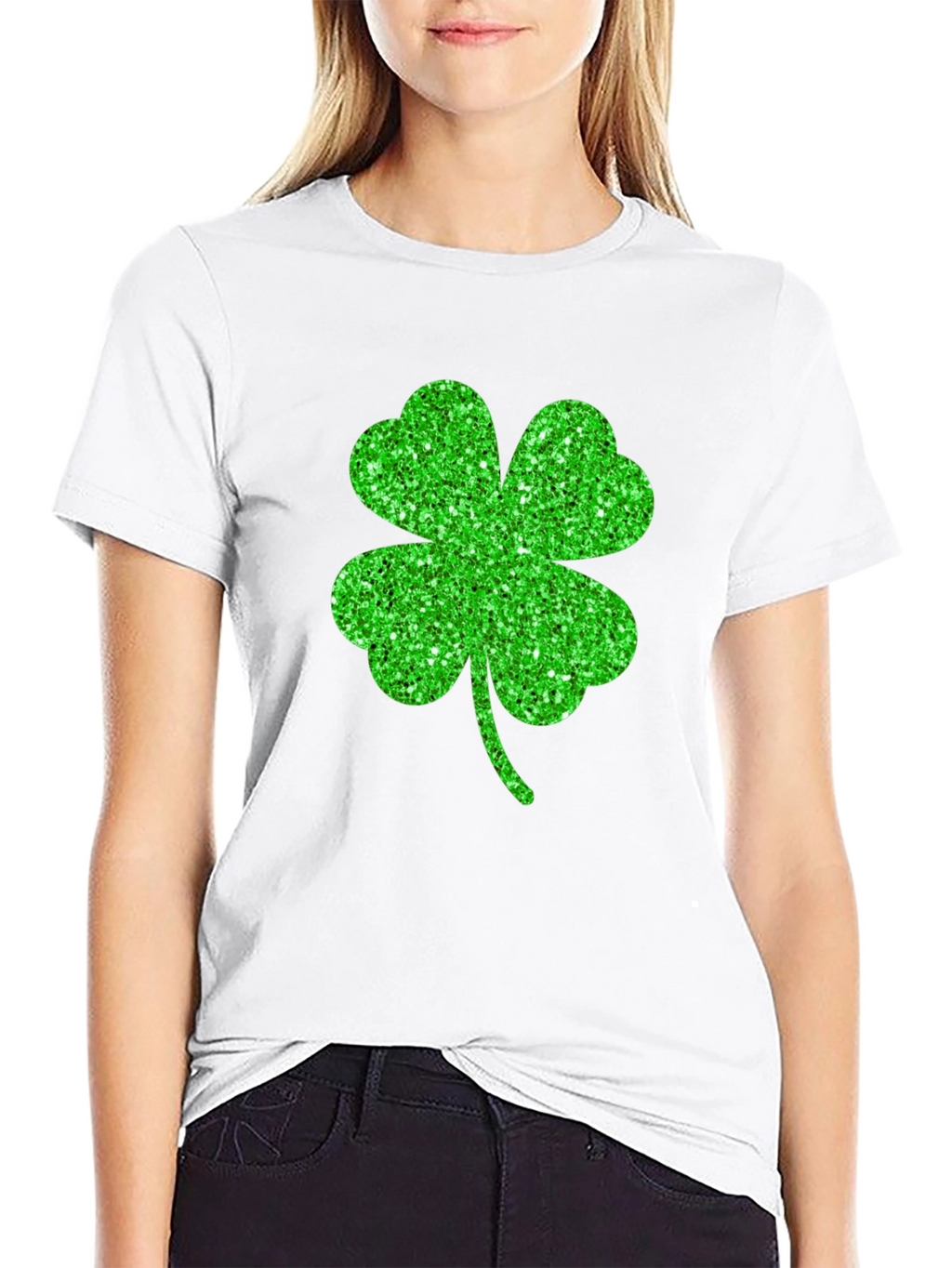 Lucky Shamrock Graphic Tee - Black