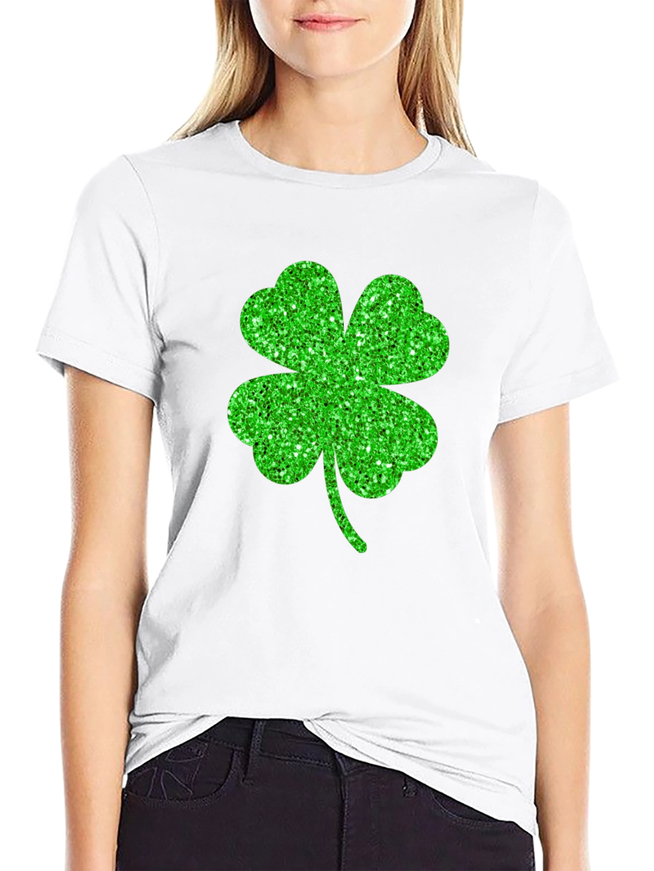 Lucky Shamrock Graphic Tee - Black
