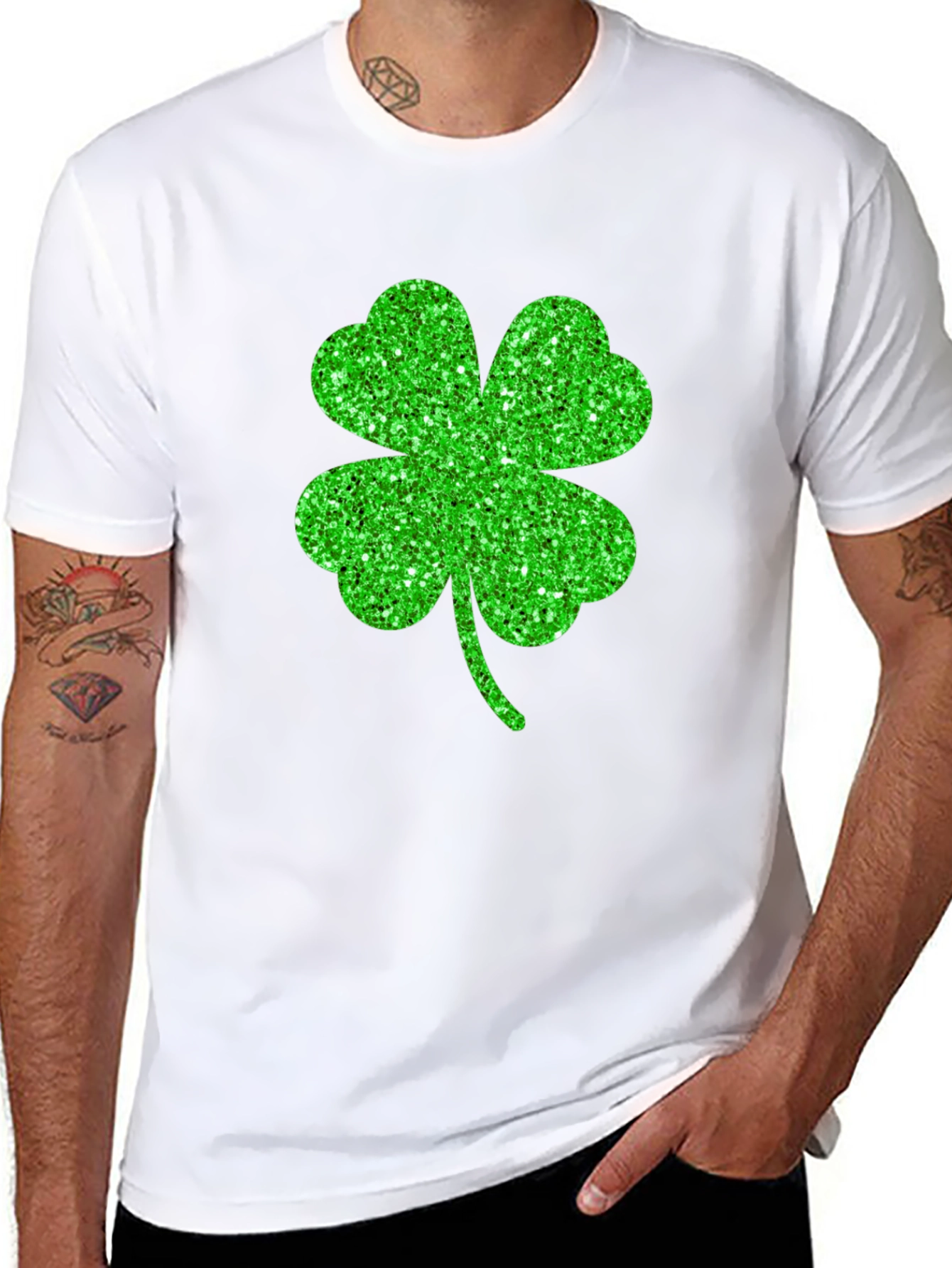 Lucky Shamrock Graphic Tee - Black