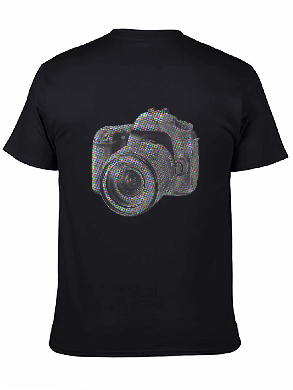Camera Graphic Print T-Shirt - Black