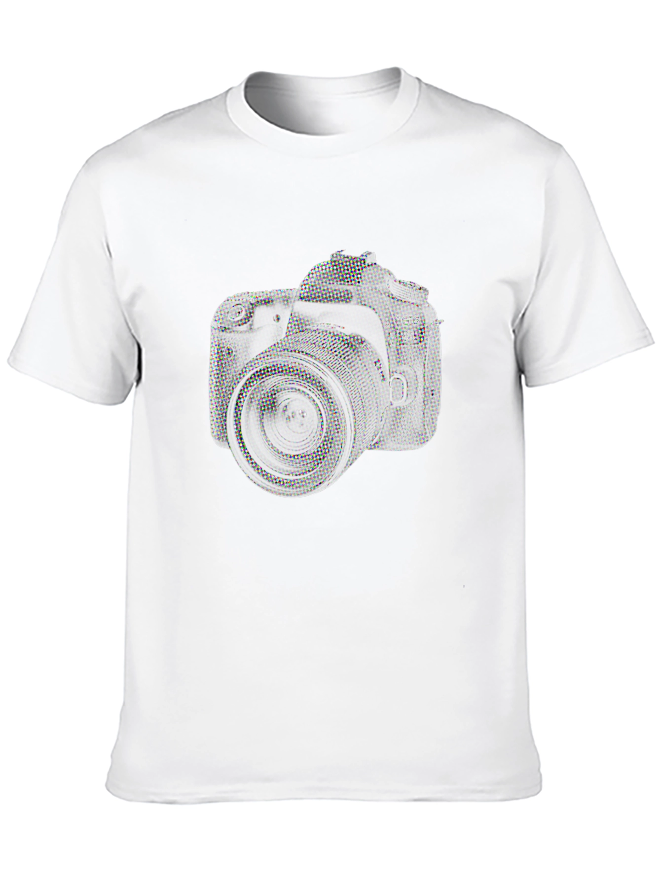 Camera Graphic Print T-Shirt - Black