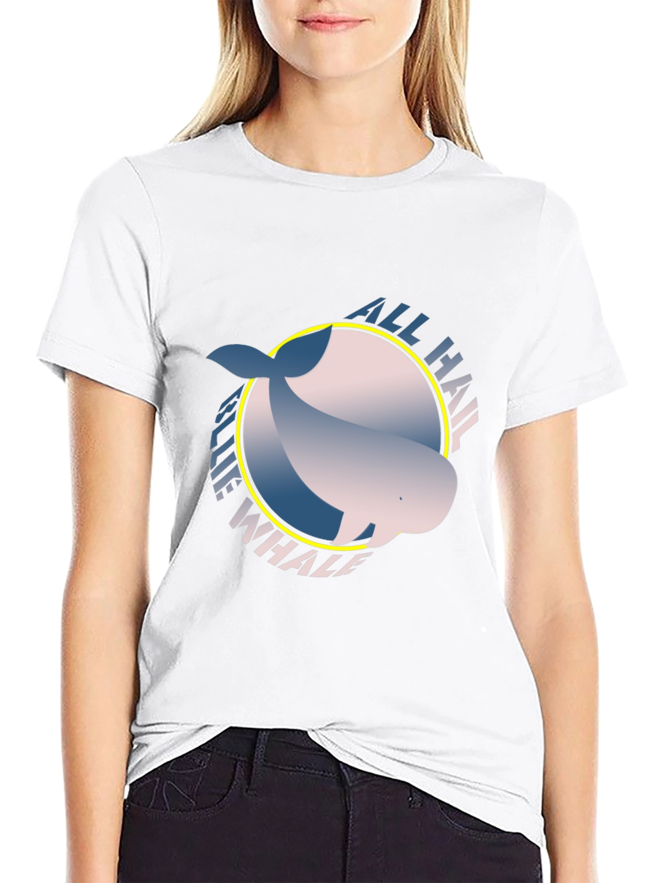 All Hail Blue Whale Graphic Tee