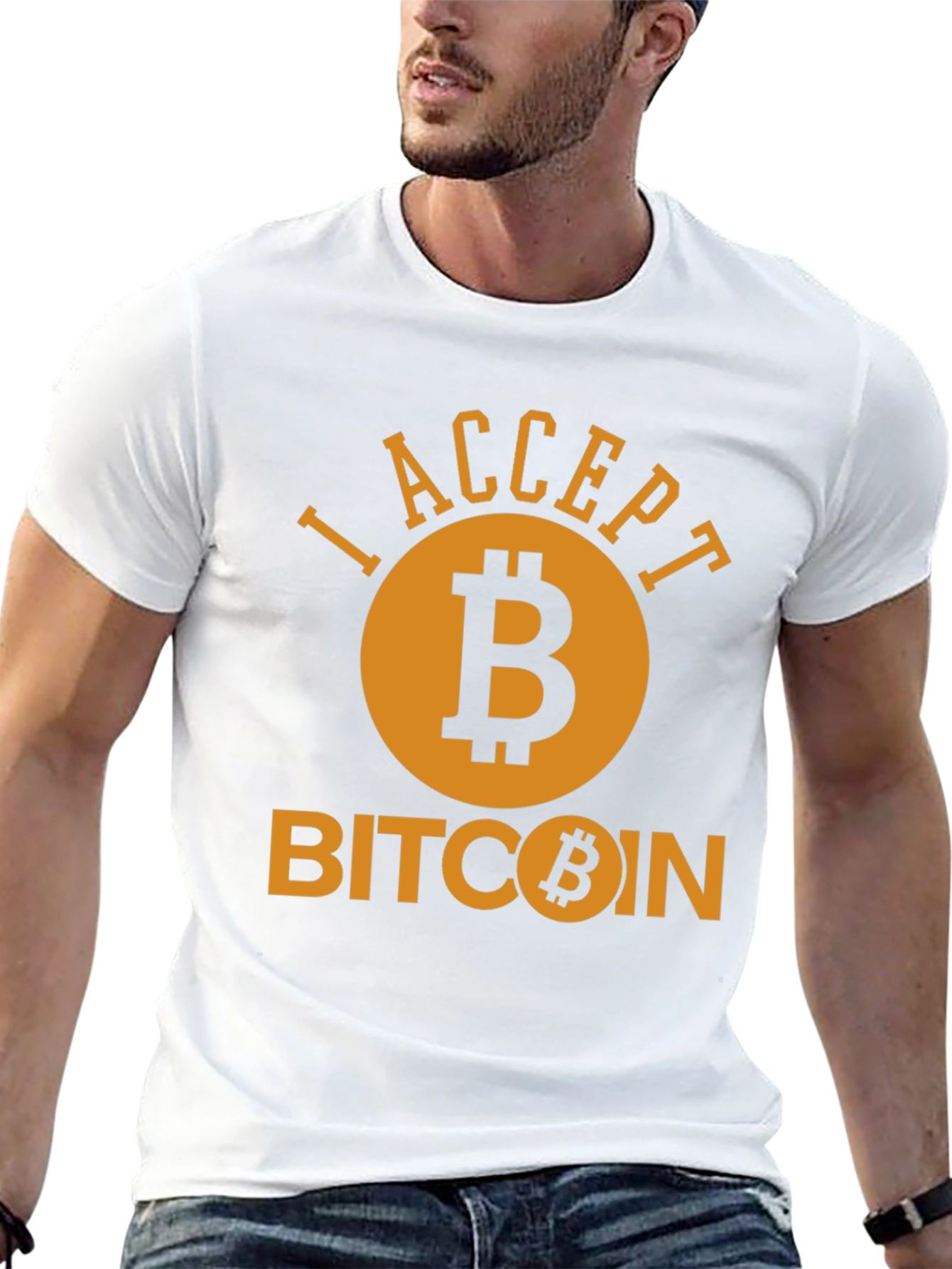 I Accept Bitcoin Black T-Shirt